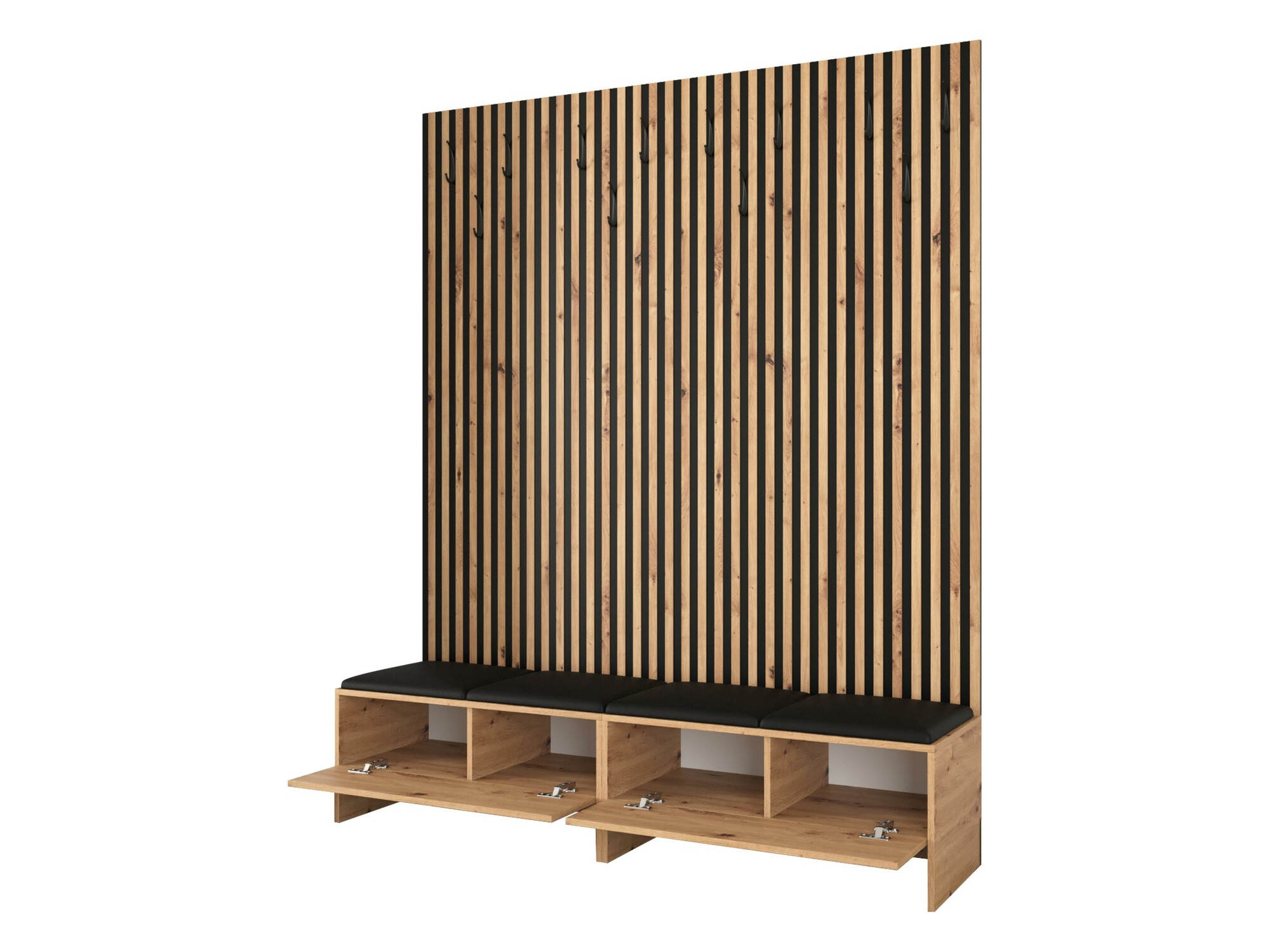 Meuble d'entrée Donio V (Chêne Artisan + Manila 02)