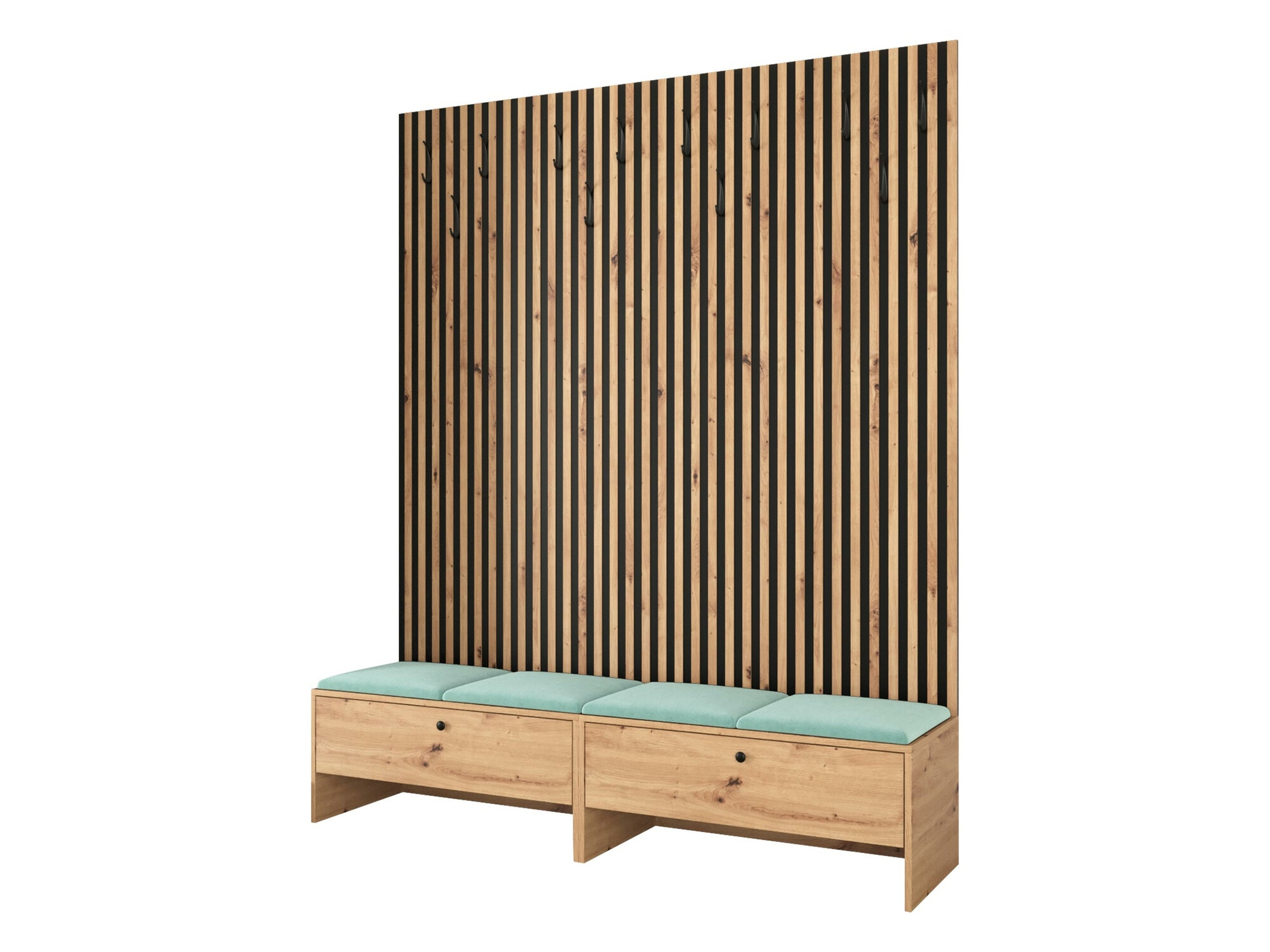 Meuble d'entrée Donio V (Chêne Artisan + Manila 11)