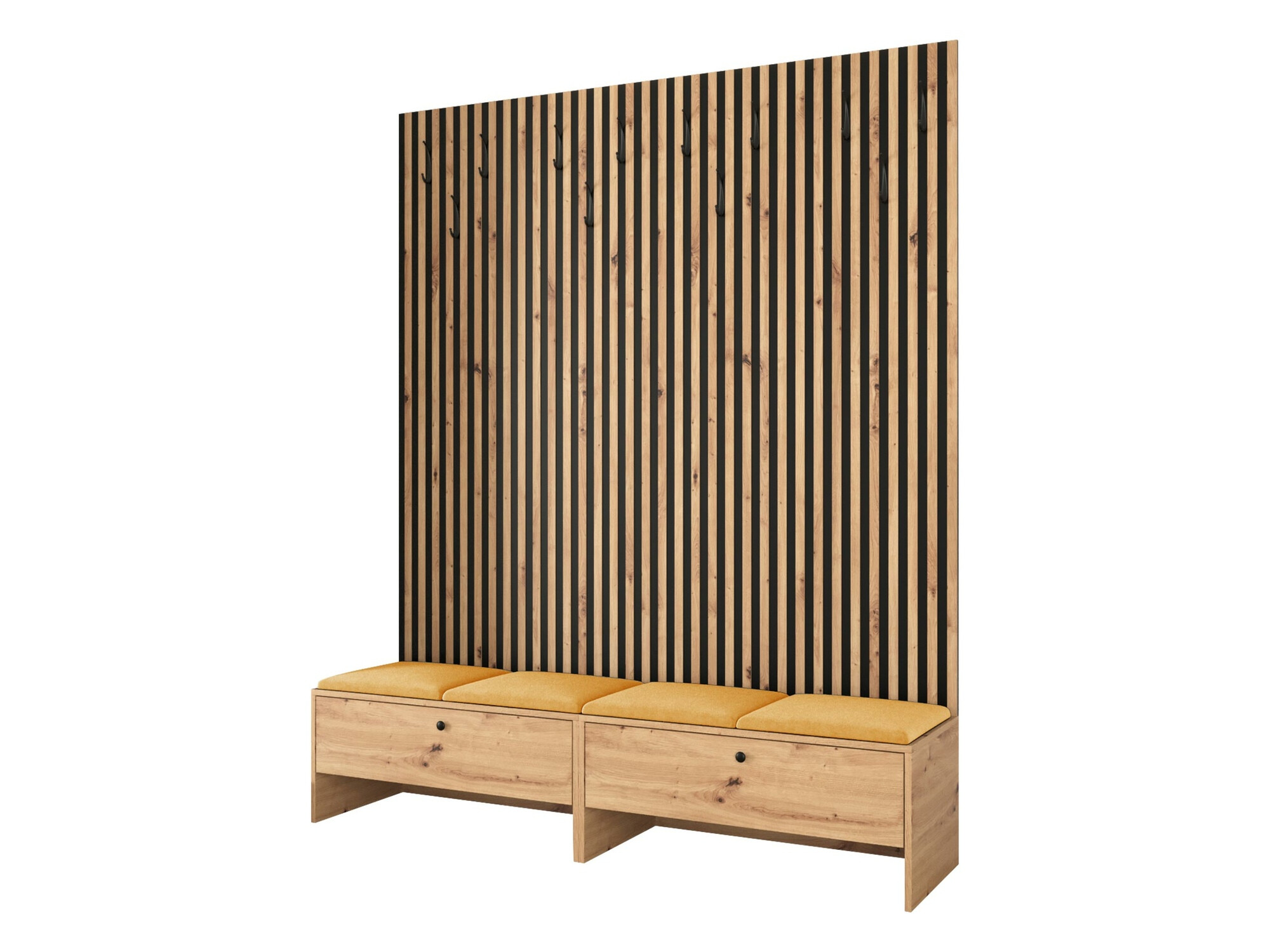 Meuble d'entrée Donio V (Chêne Artisan + Manila 32)