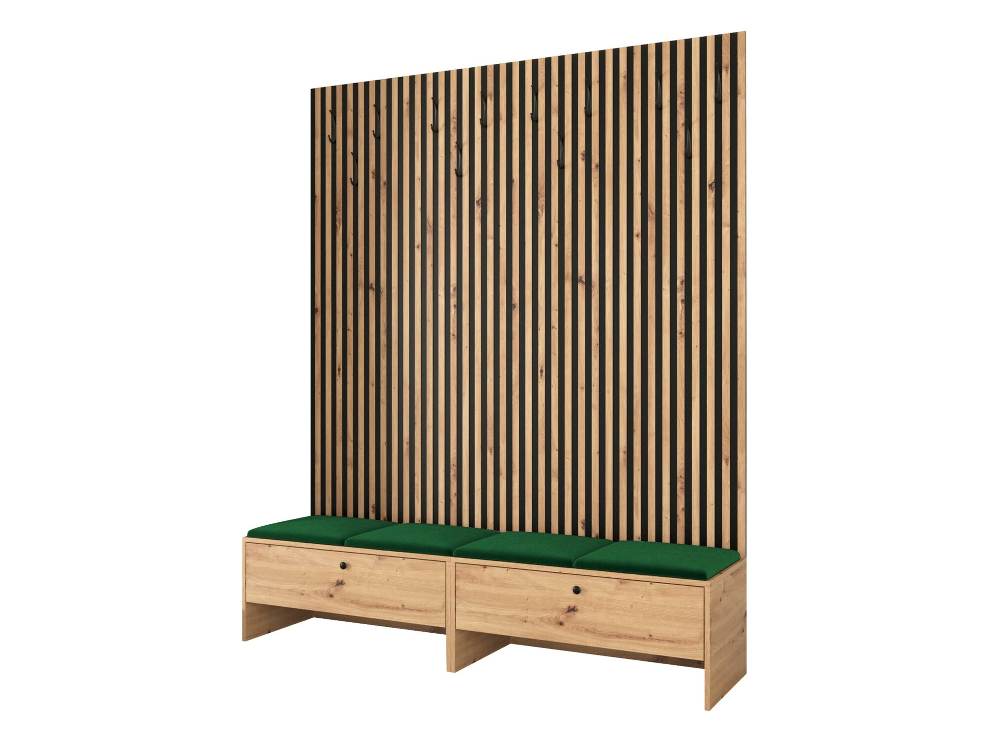 Meuble d'entrée Donio V (Chêne Artisan + Manila 35)