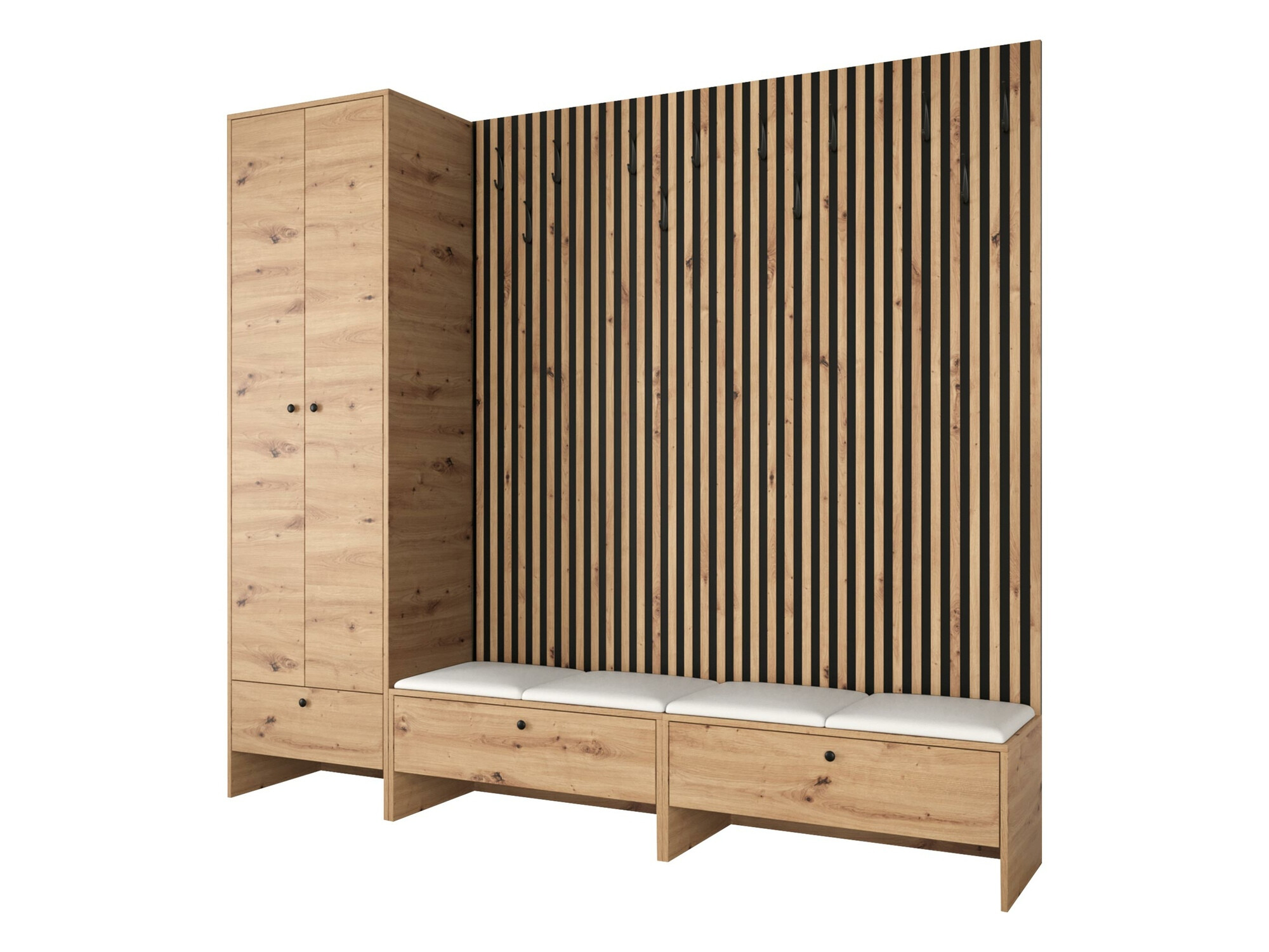 Meuble d'entrée Donio VI (Chêne Artisan + Soft 017)