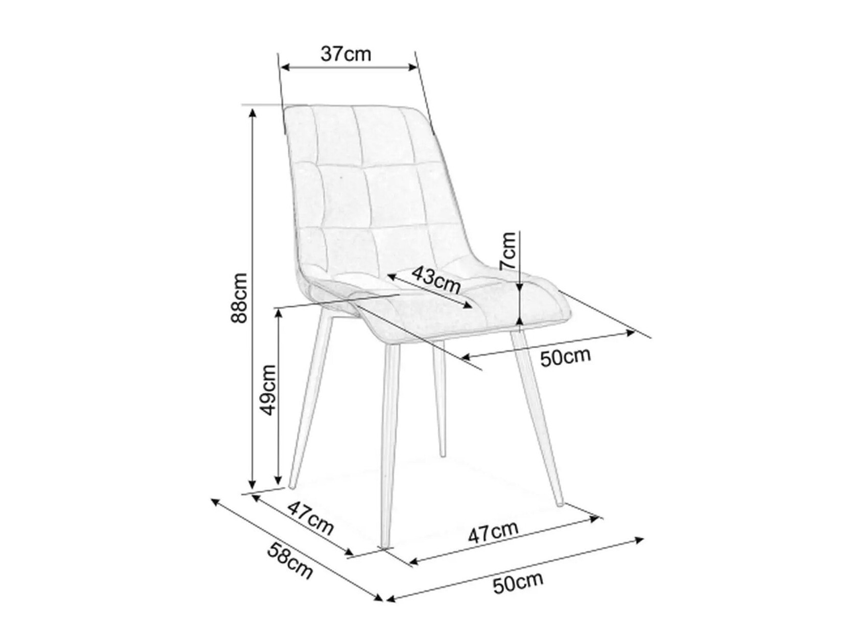 Chaise Detroit 752 (Crème)