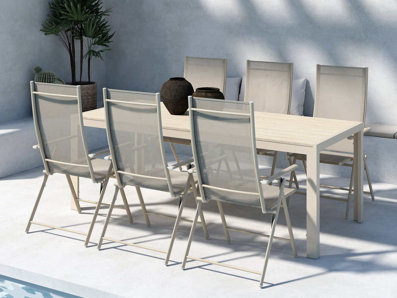 Table de jardin Dallas 4835 (Beige)
