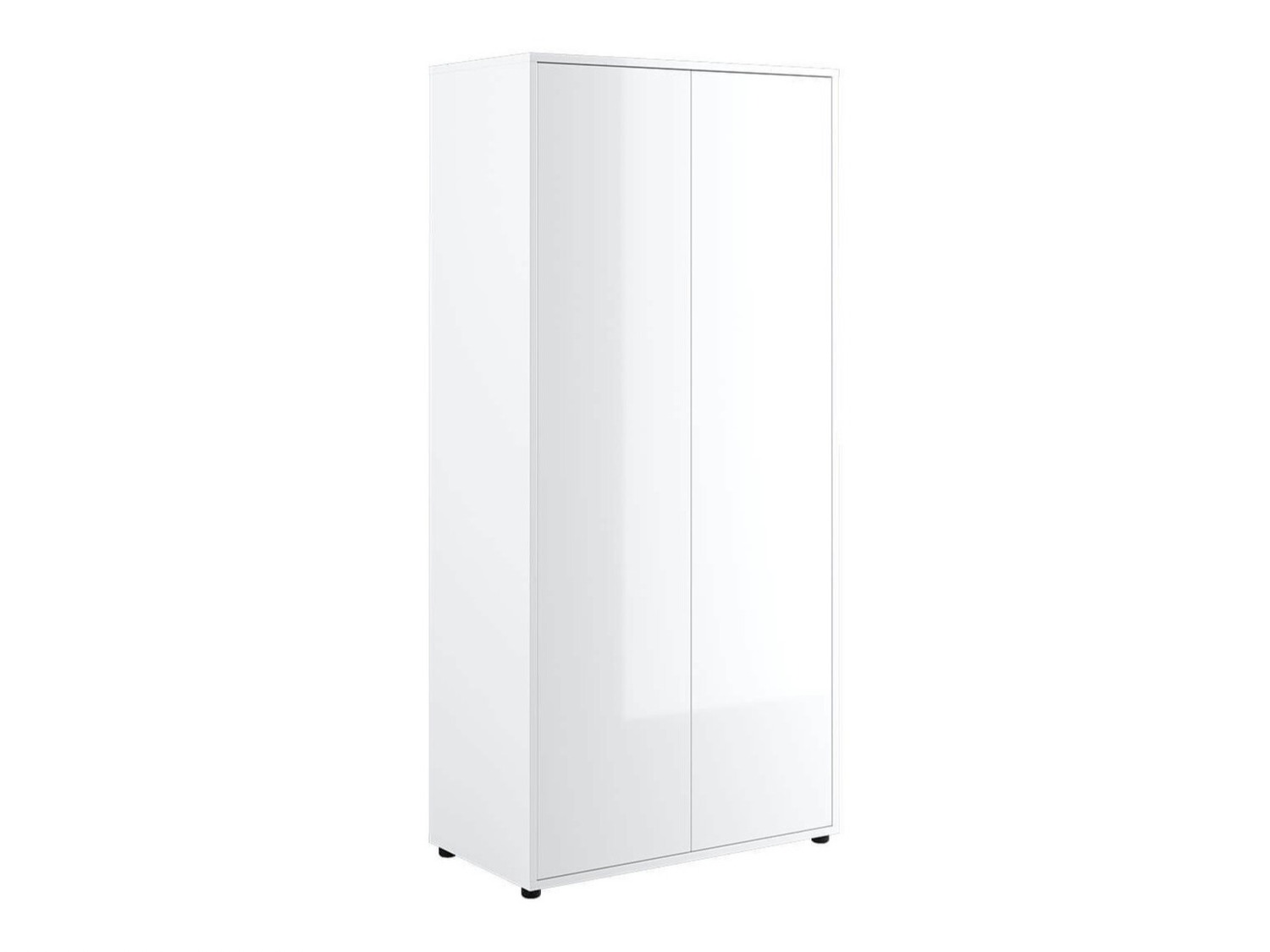 Armoire Concept Lenart (Blanc brillant + Blanc)