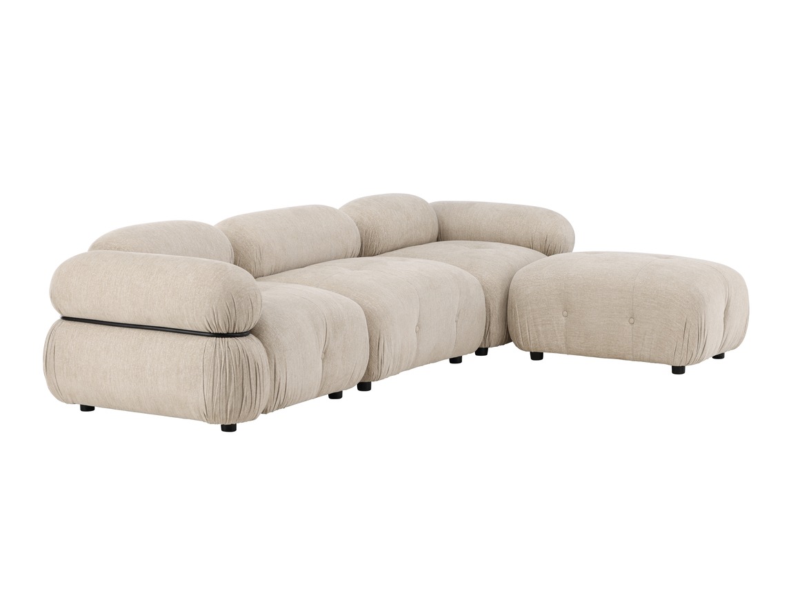 Canapé modulaire Evardale 104 (Beige + Noir)