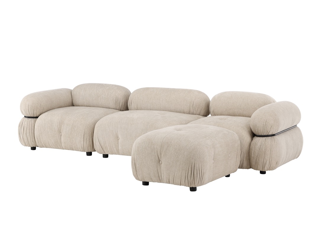 Canapé modulaire Evardale 104 (Beige + Noir)