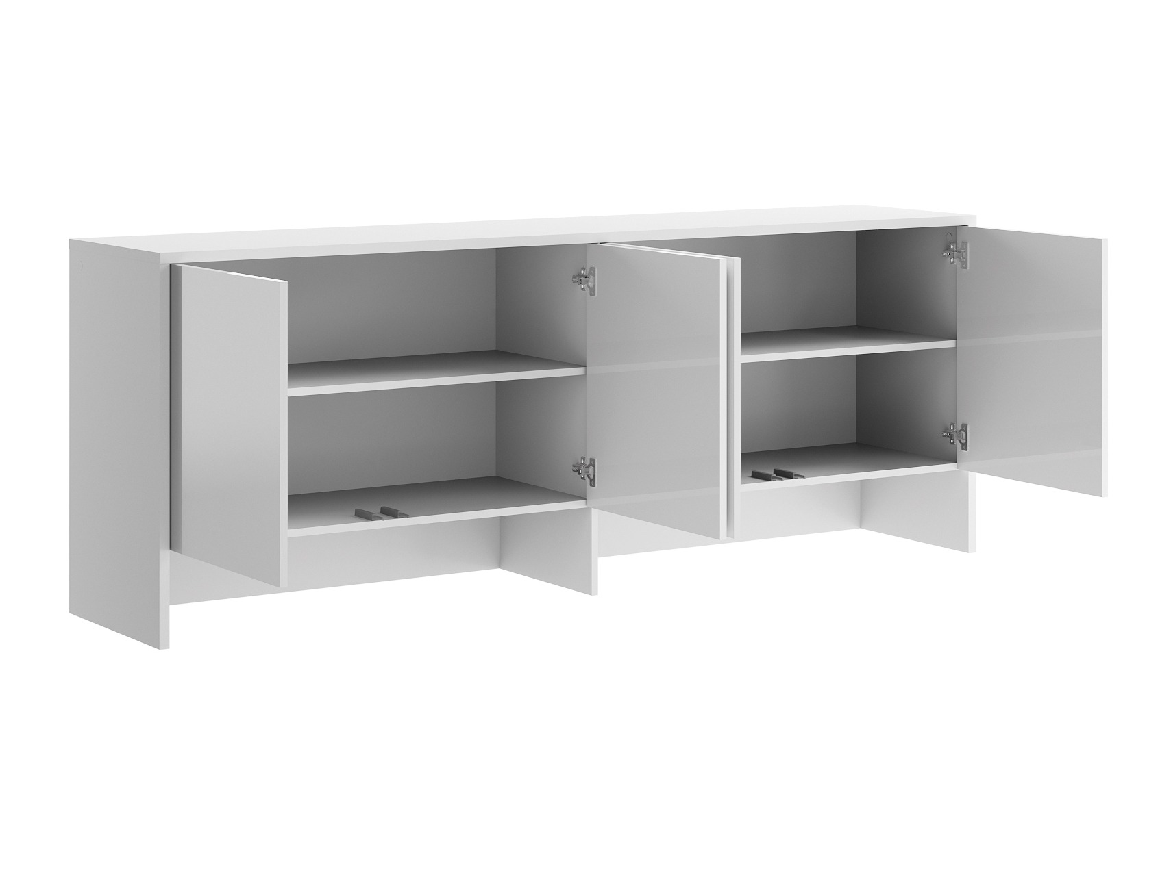 Buffet Concept Lenart IV (Blanc + Blanc brillant)