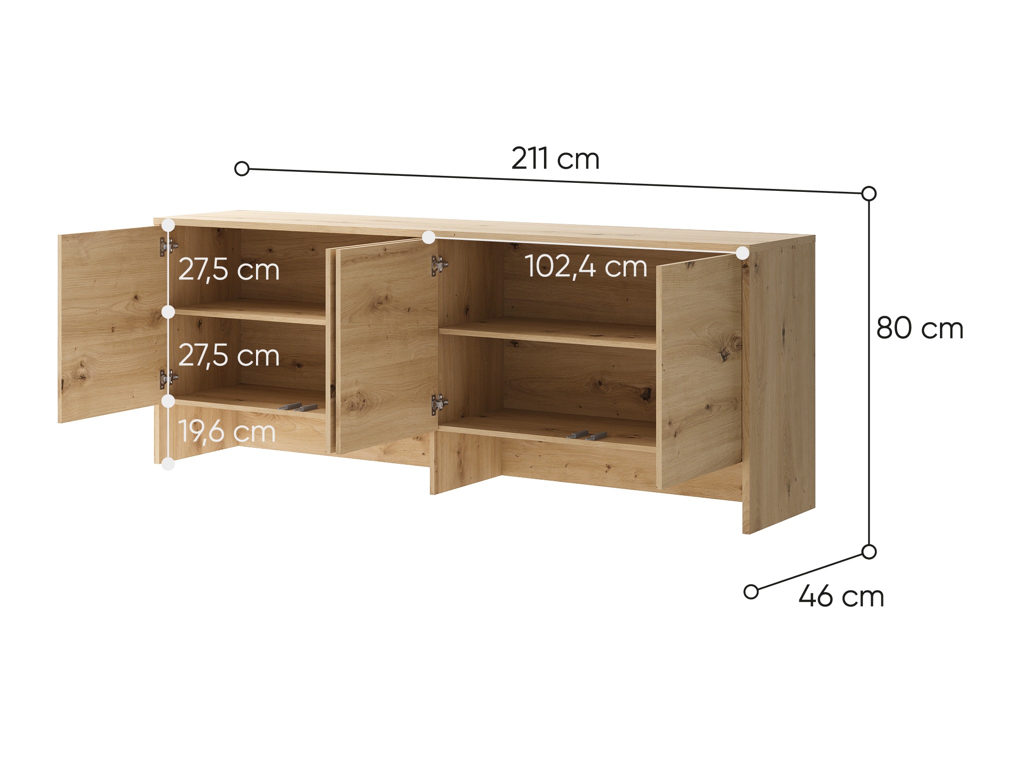 Buffet Concept Lenart IV (Chêne Artisan)