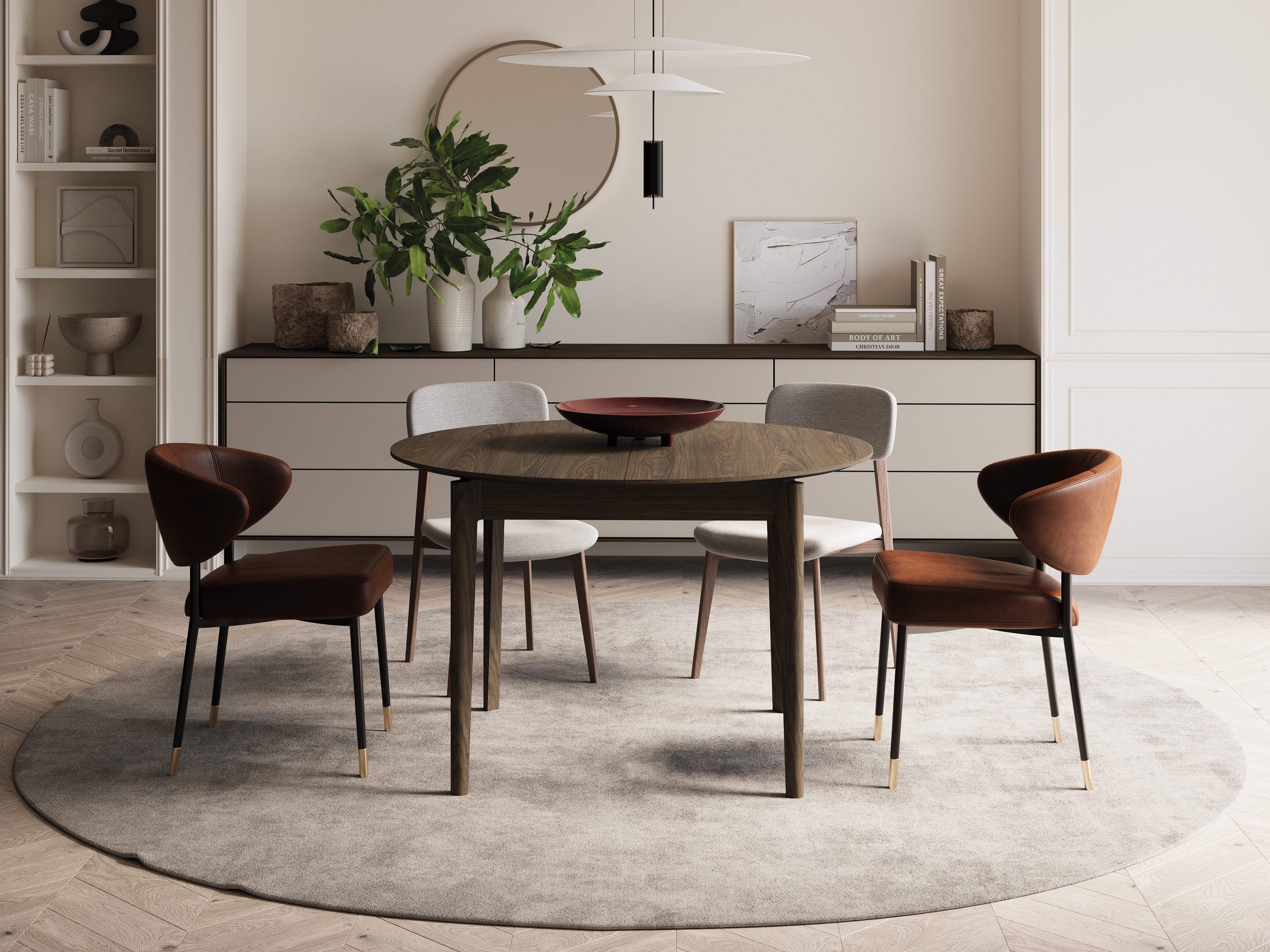 Table Fresno 175 (Chêne foncé)