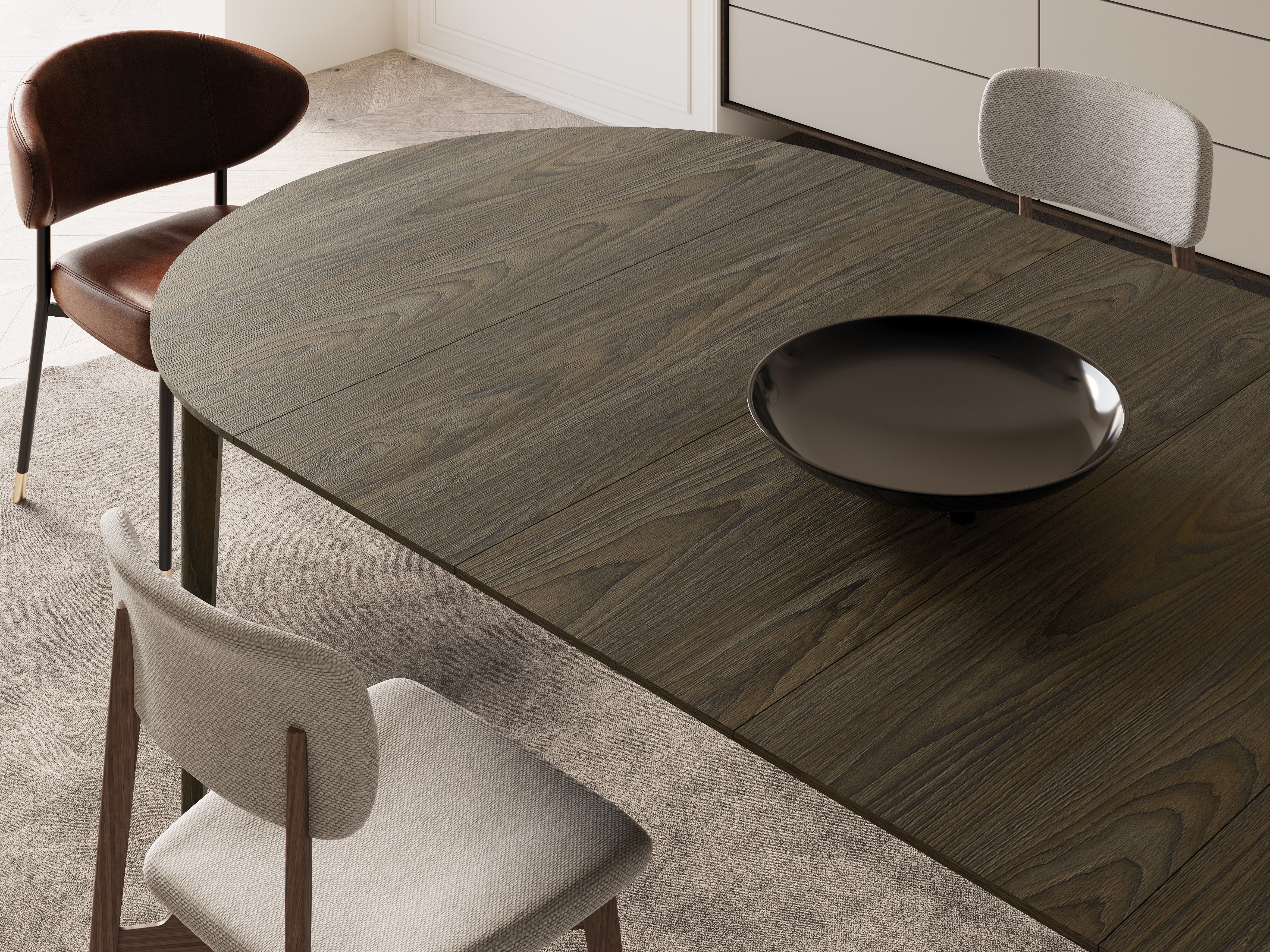 Table Fresno 175 (Chêne foncé)