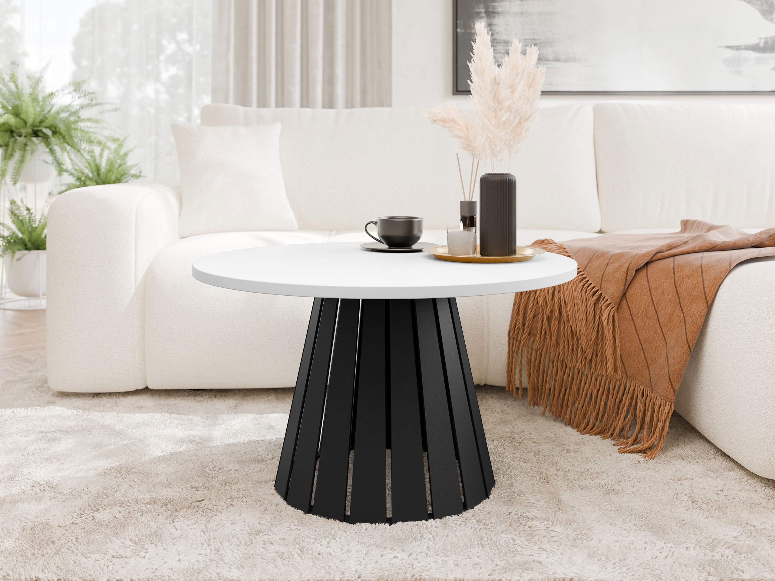 Table basse Oswego 134 (Noir + Blanc)