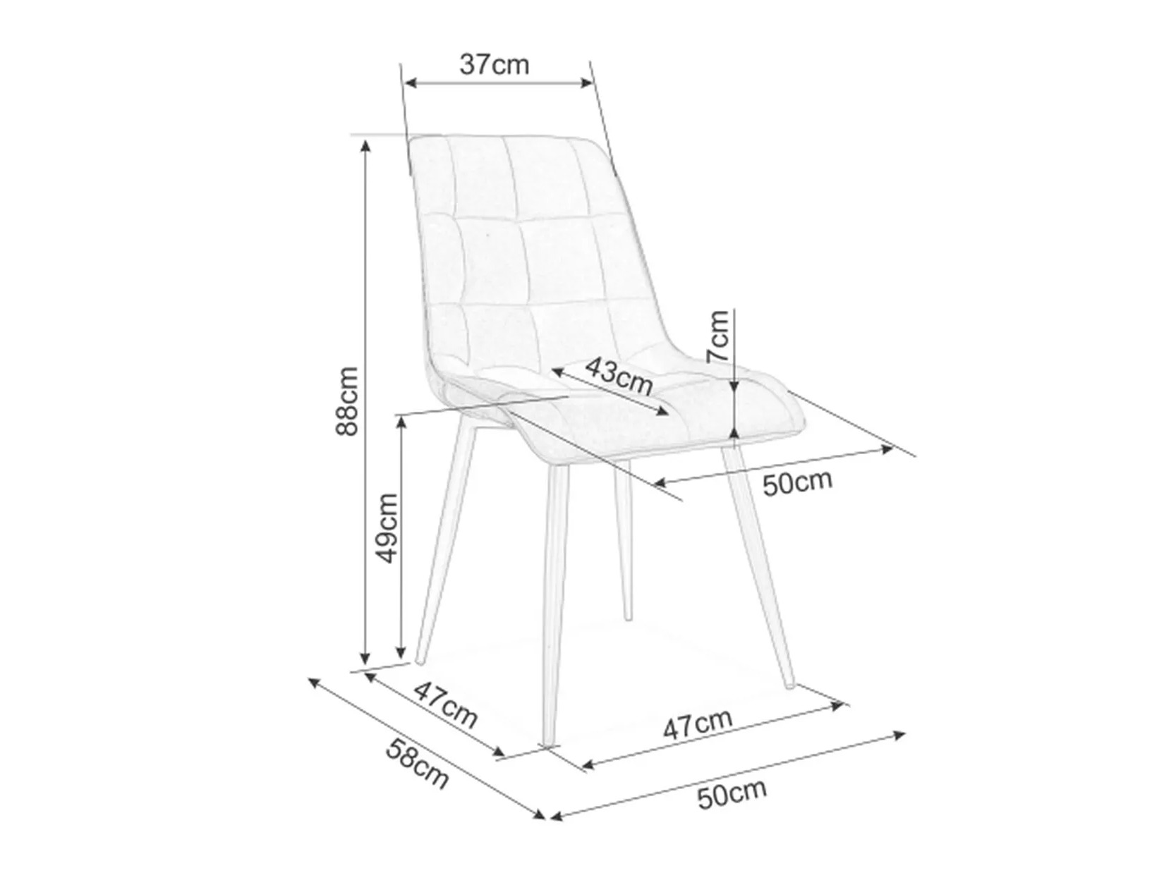 Chaise Detroit 766 (Gris)