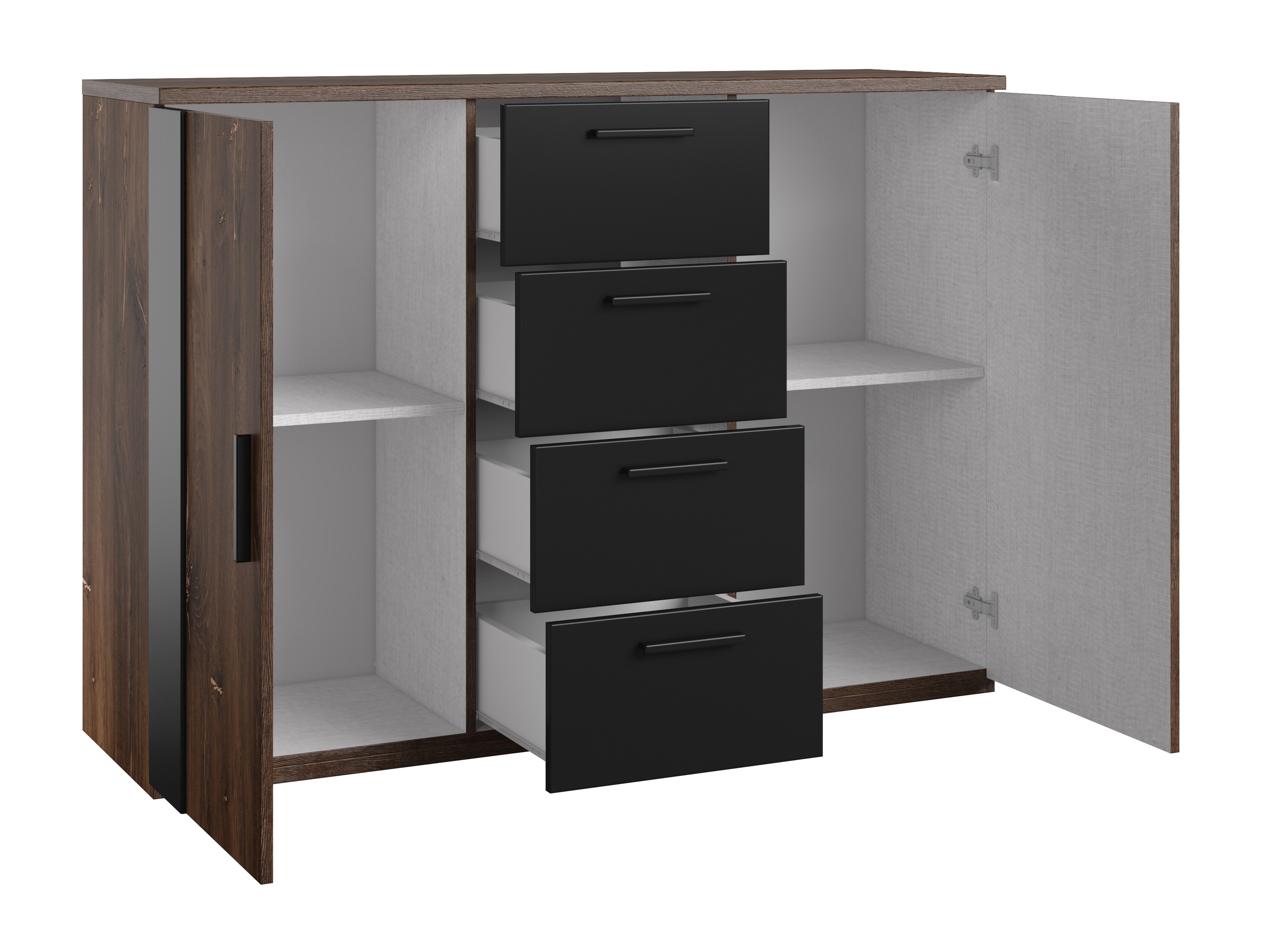 Commode Felelie 102 (Tamus Flagstaf chêne + Cuivre)
