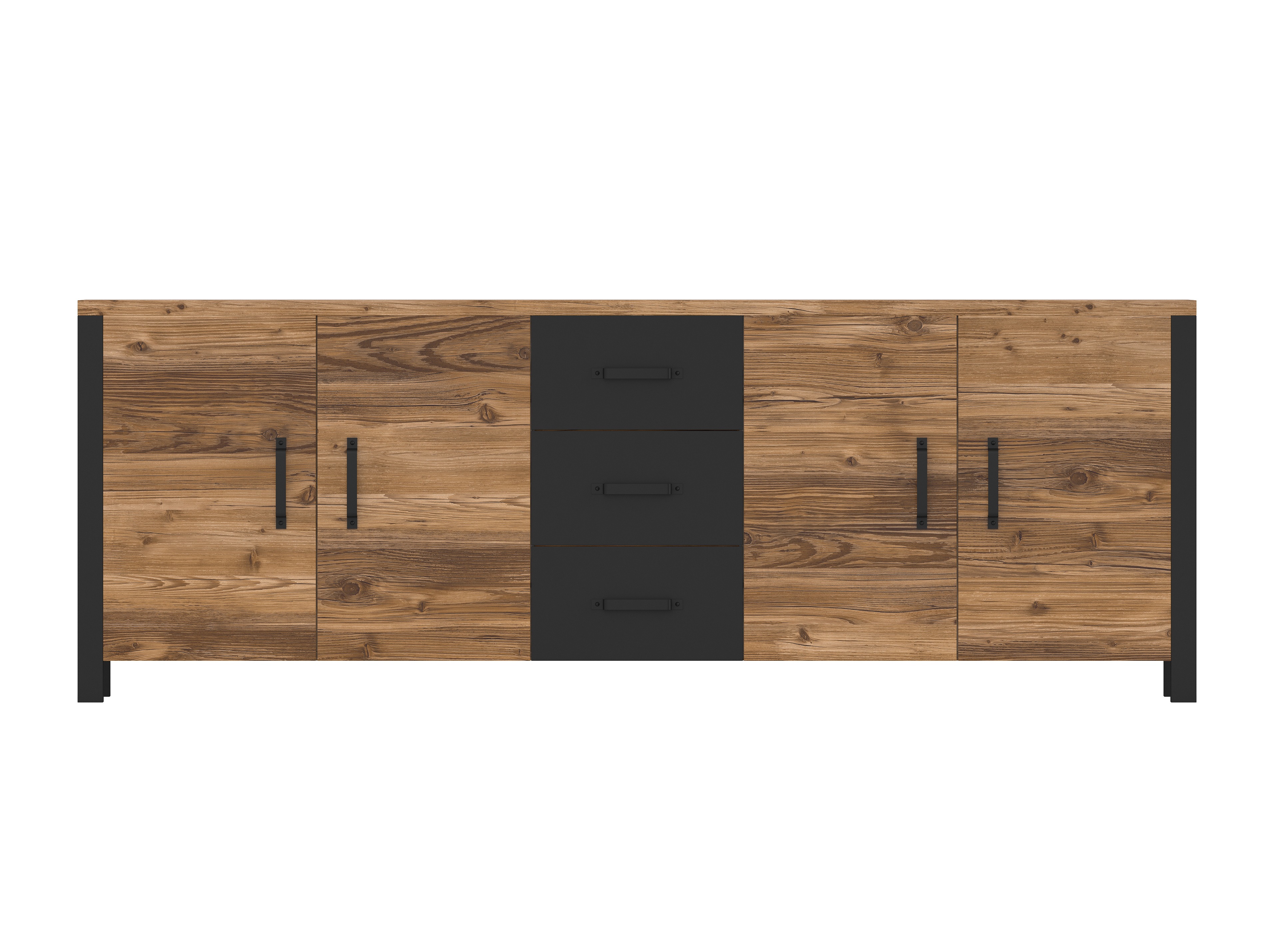Commode Tornua 109 (Épicéa foncé + Noir mat)