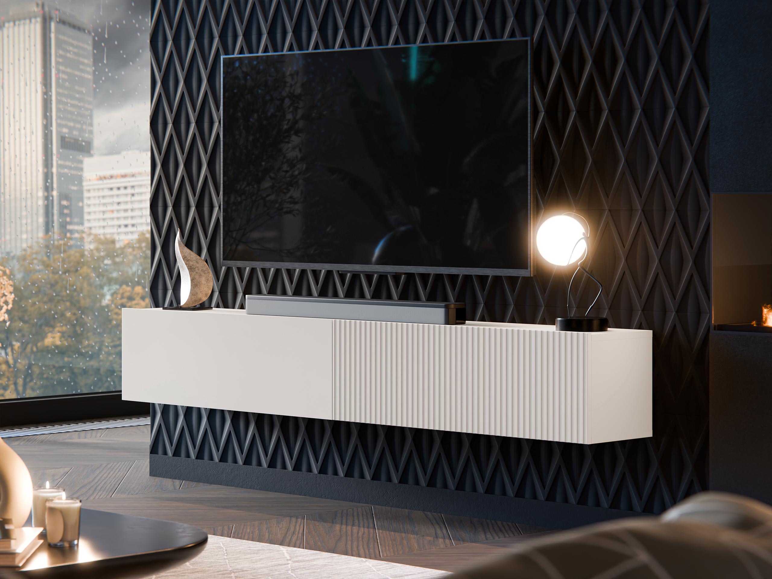 Meuble TV Calveru 101 (Cachemire)