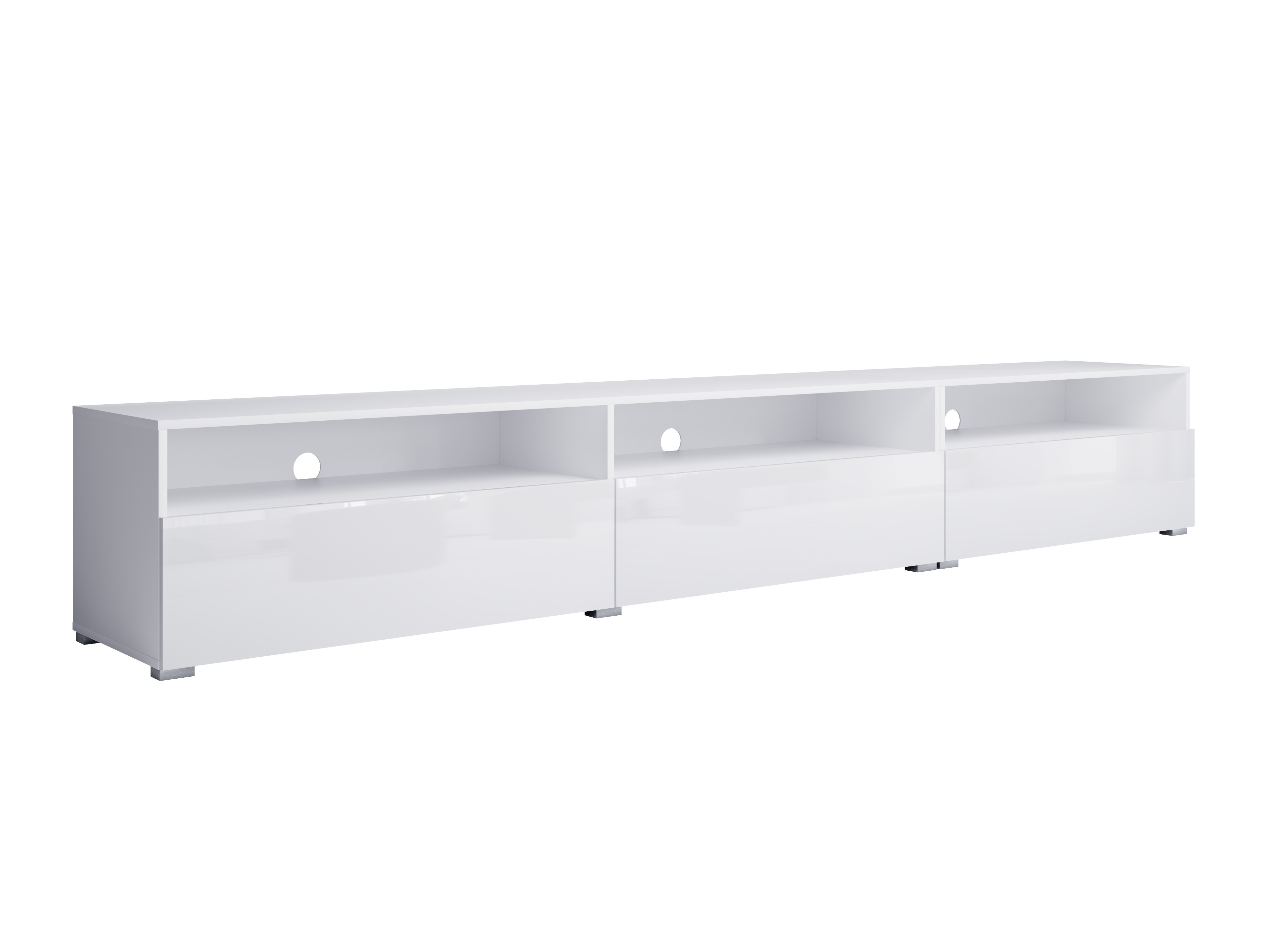 Meuble TV Serodeu 105 (Blanc + Blanc brillant)