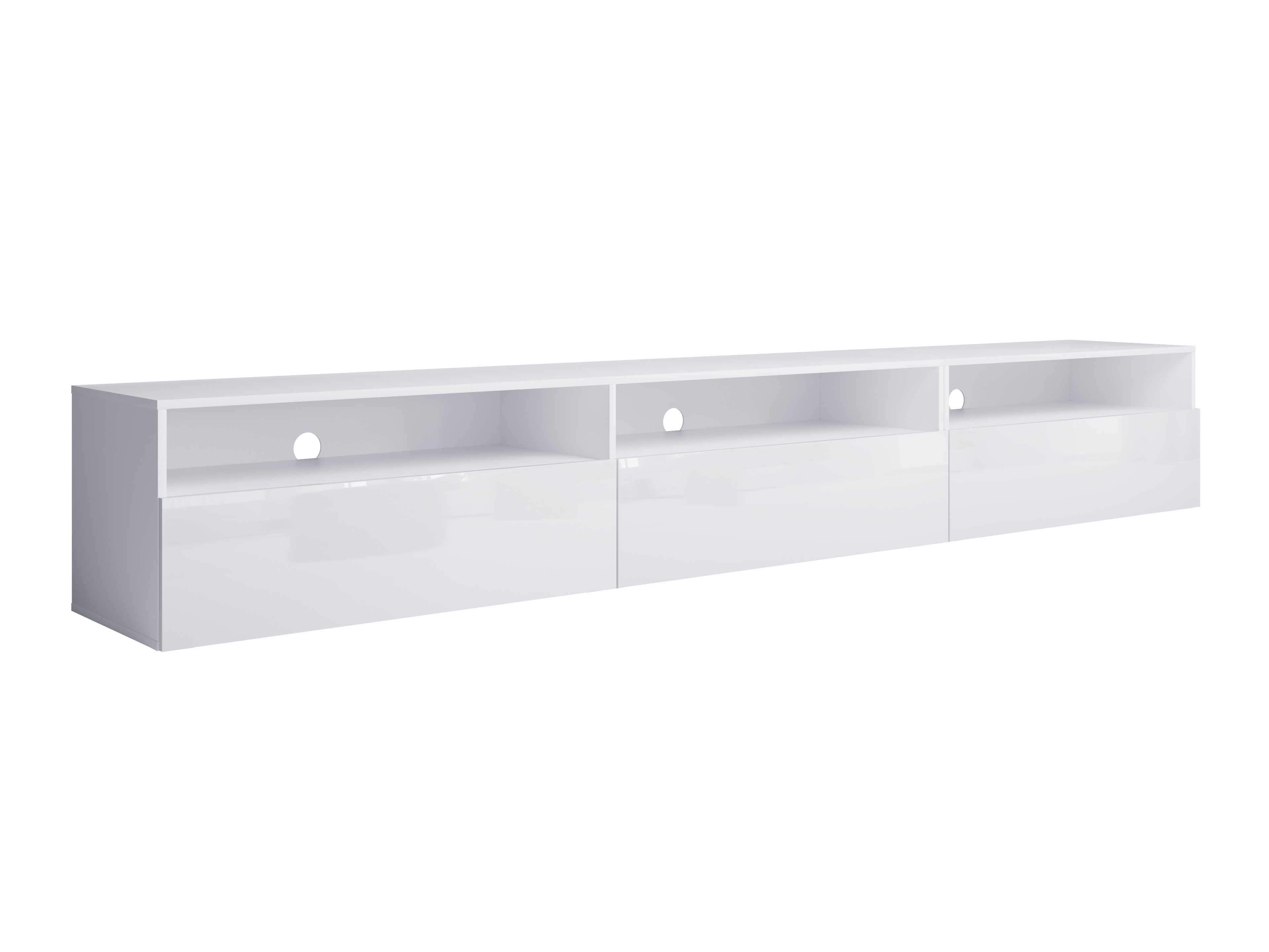 Meuble TV Serodeu 105 (Blanc + Blanc brillant)