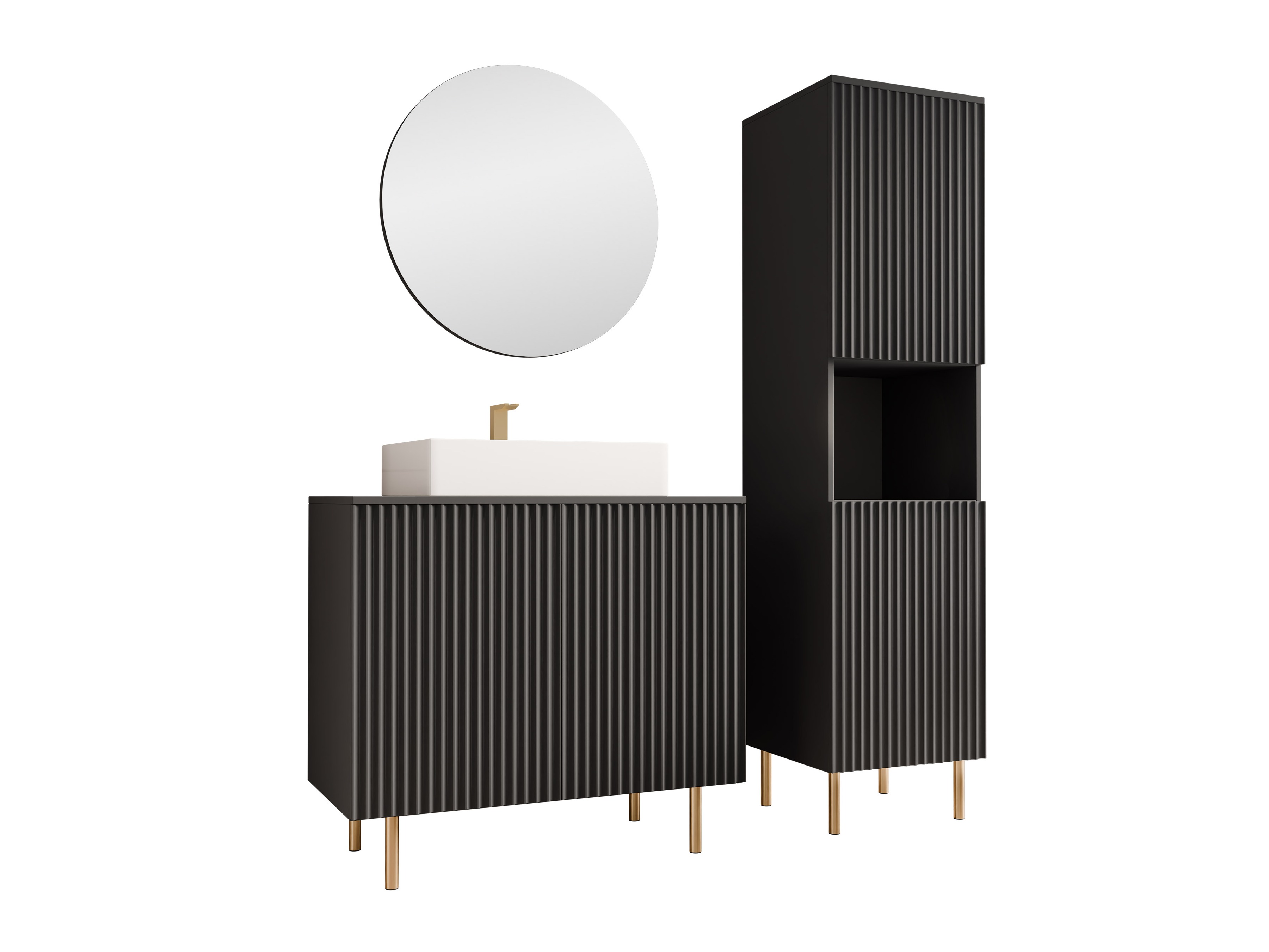 Ensemble de salle de bain Decus III (Noir)