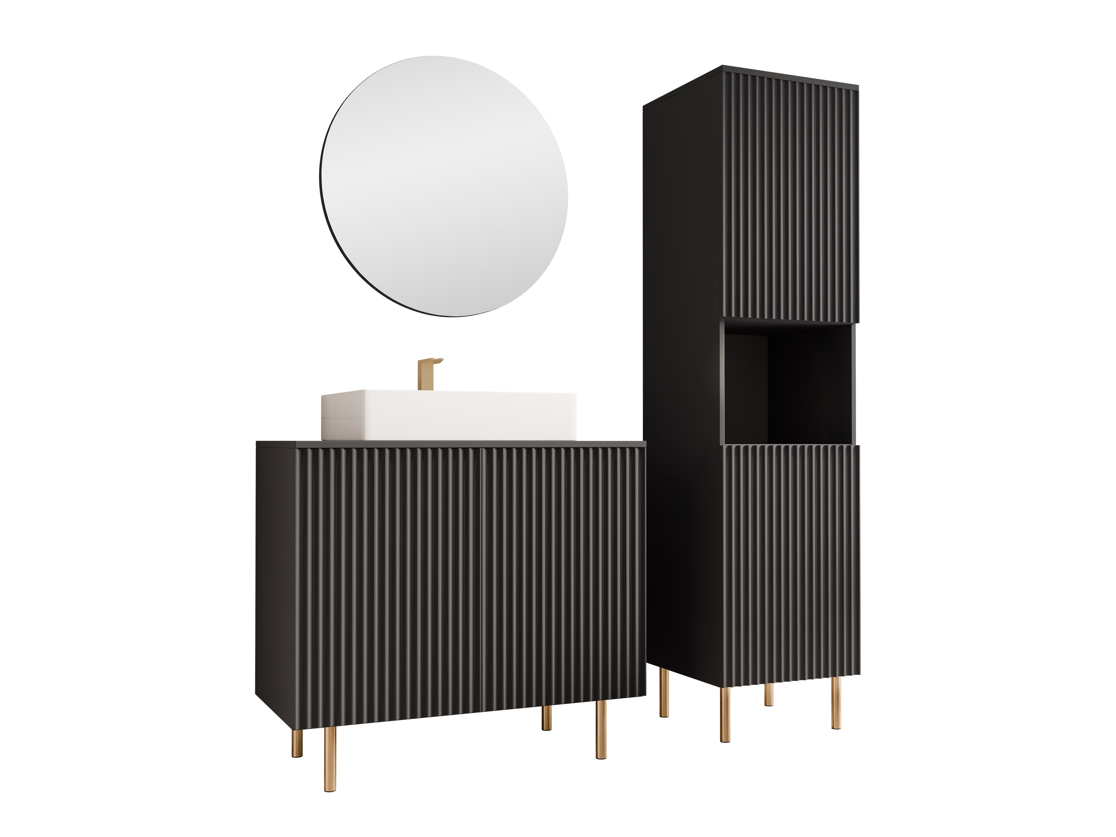 Ensemble de salle de bain Decus III (Noir)