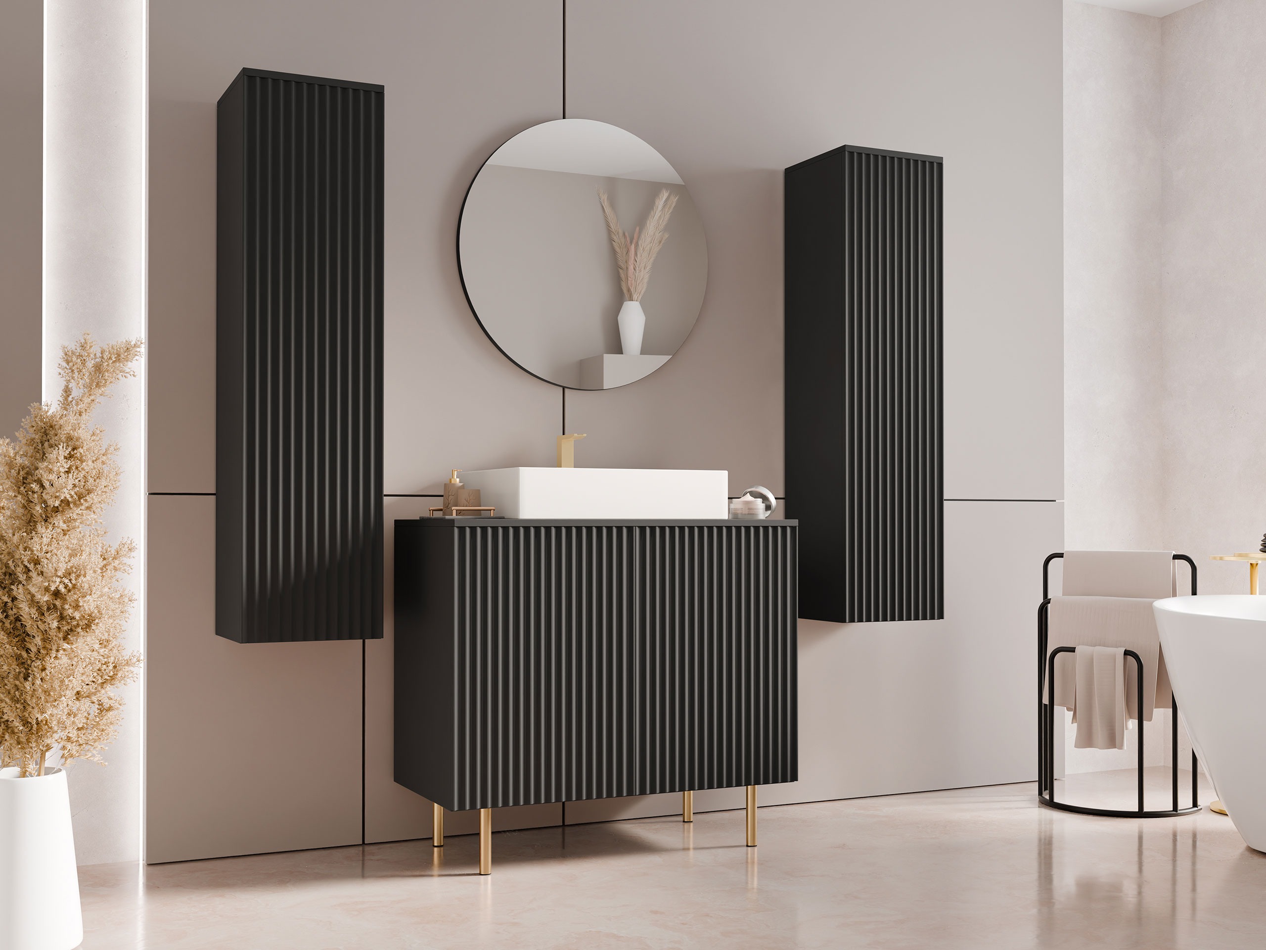 Ensemble de salle de bain Decus IV (Noir)