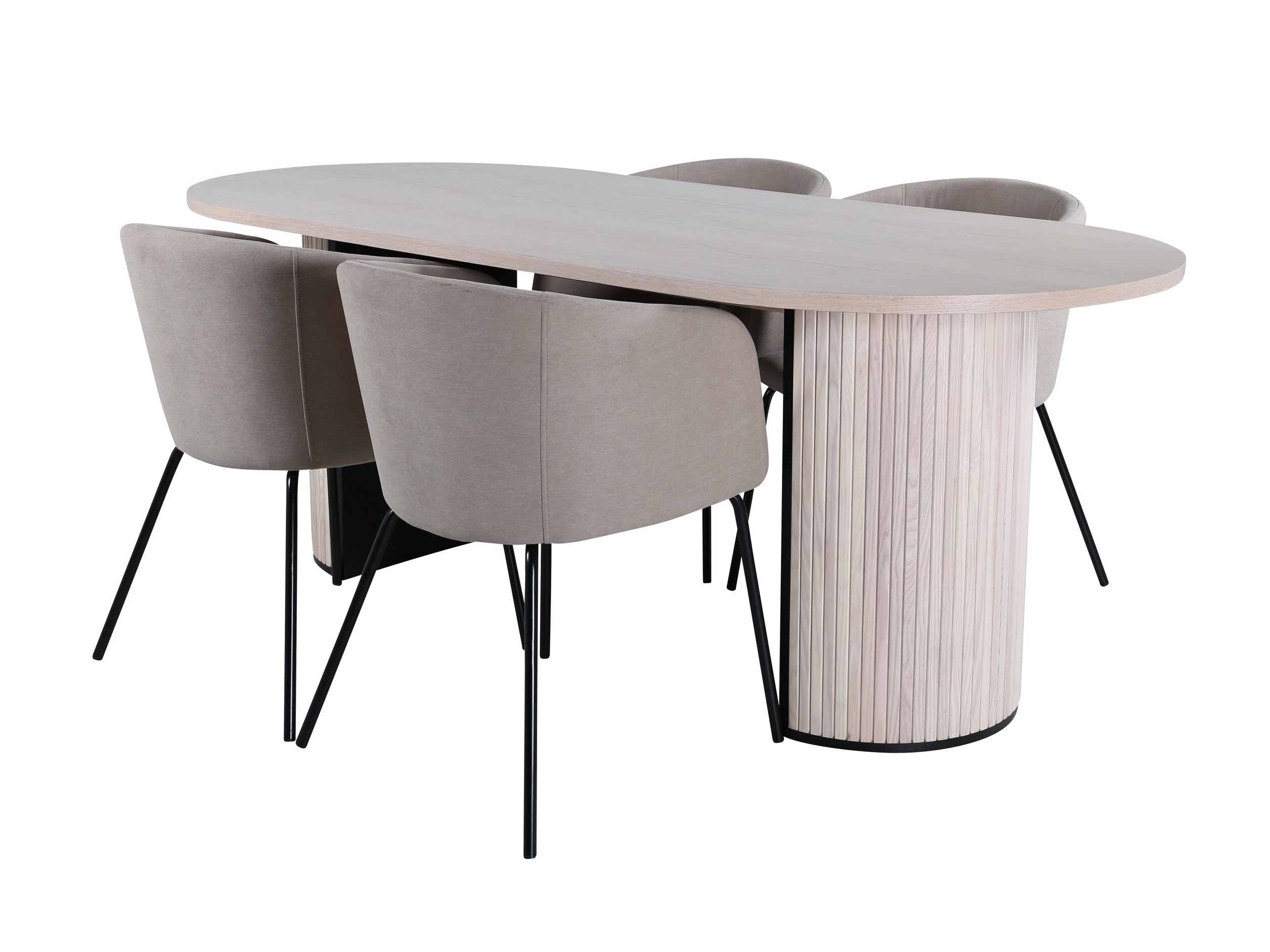 Salle à manger complète Dallas 2767 (Beige + Noir)