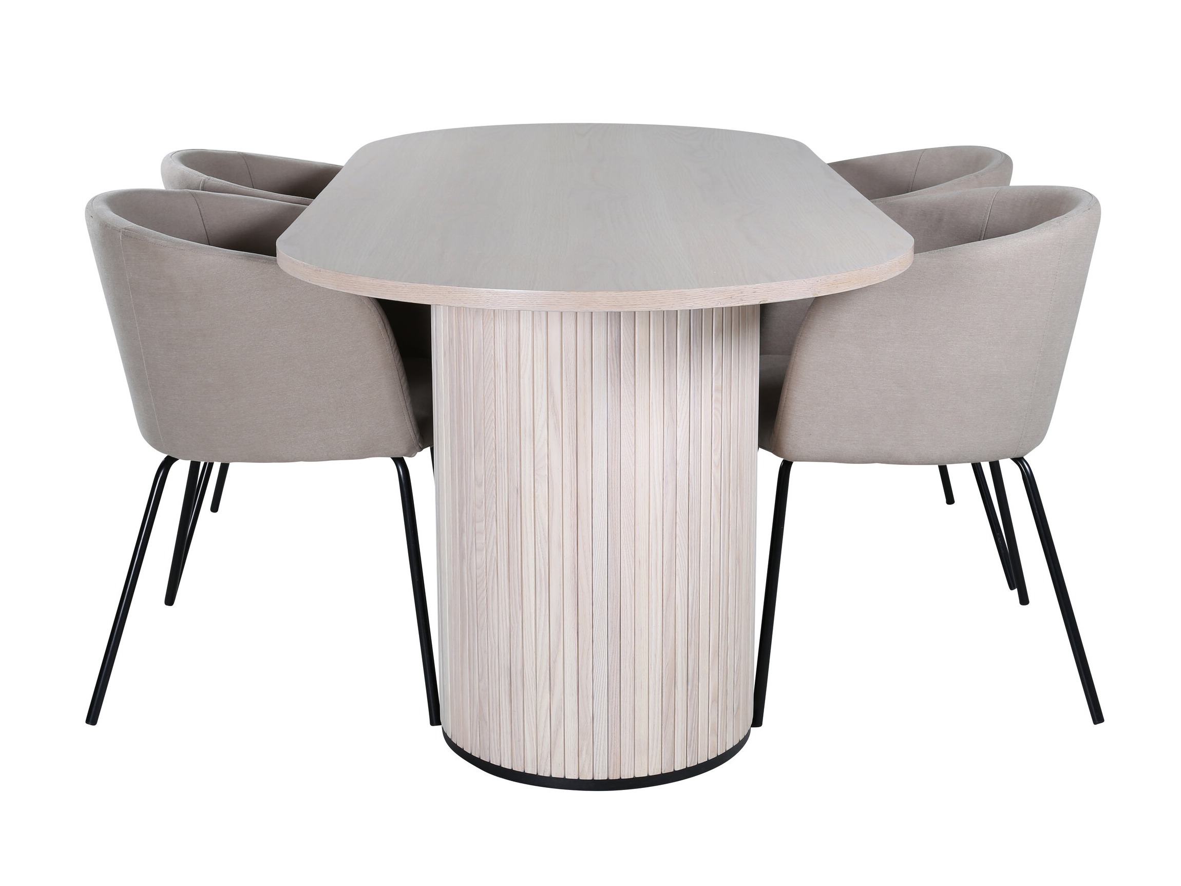 Salle à manger complète Dallas 2767 (Beige + Noir)