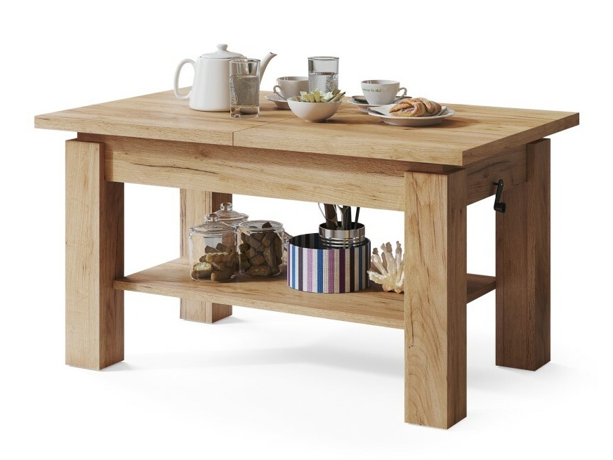 Table basse transformateur Glendale 100 (Chêne doré artisanal)