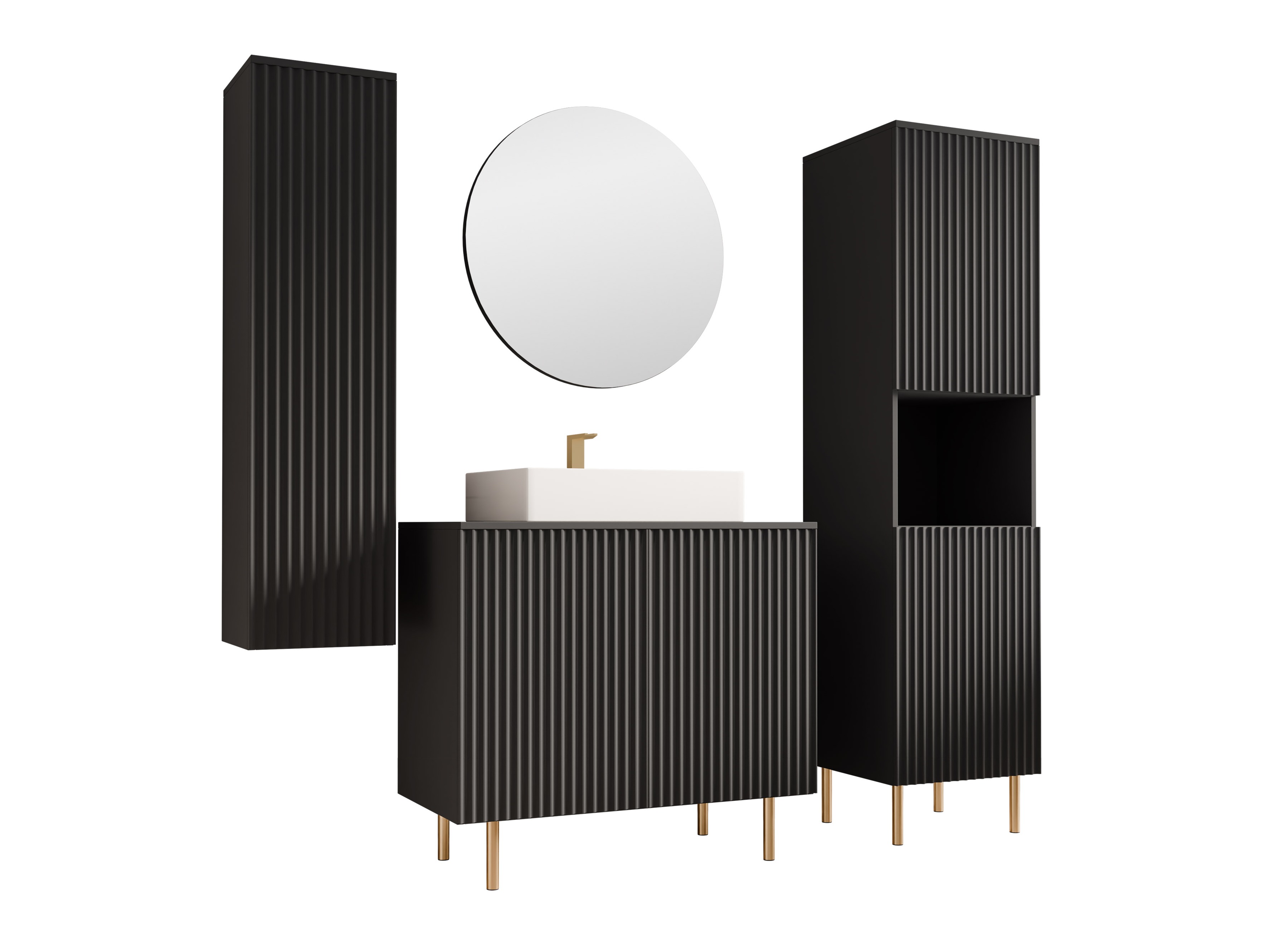 Ensemble de salle de bain Decus V (Noir)