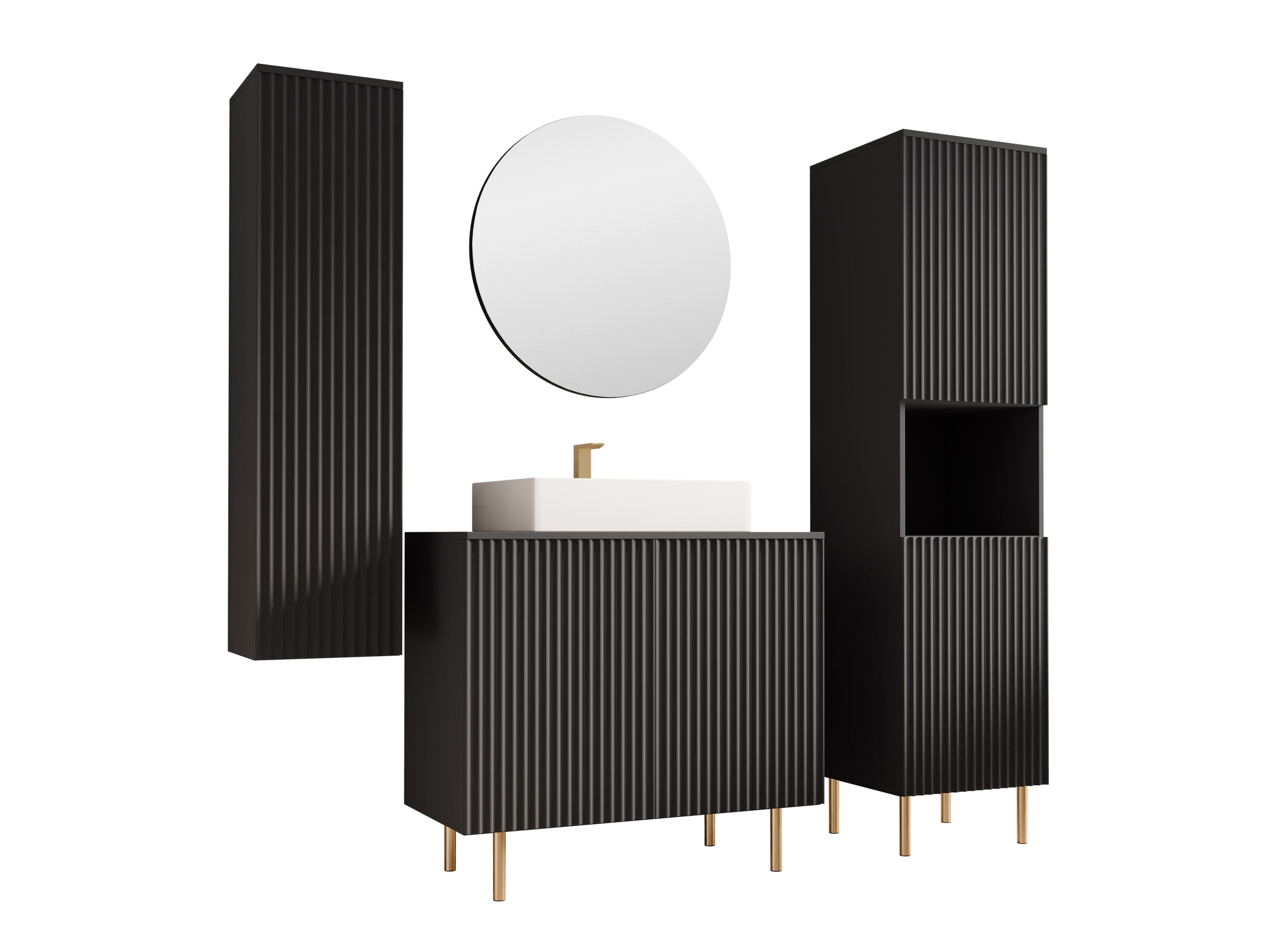 Ensemble de salle de bain Decus V (Noir)