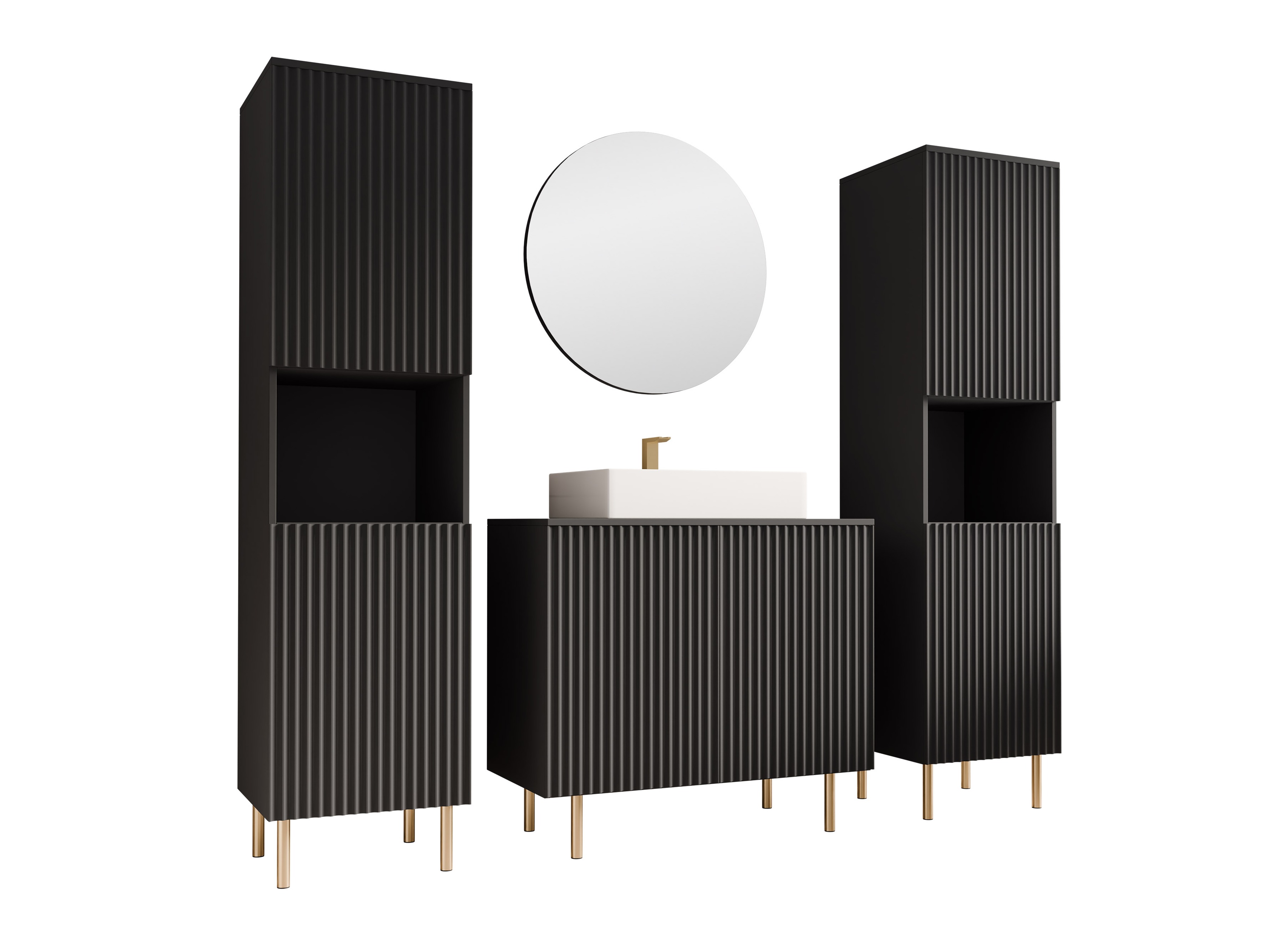 Ensemble de salle de bain Decus VI (Noir)