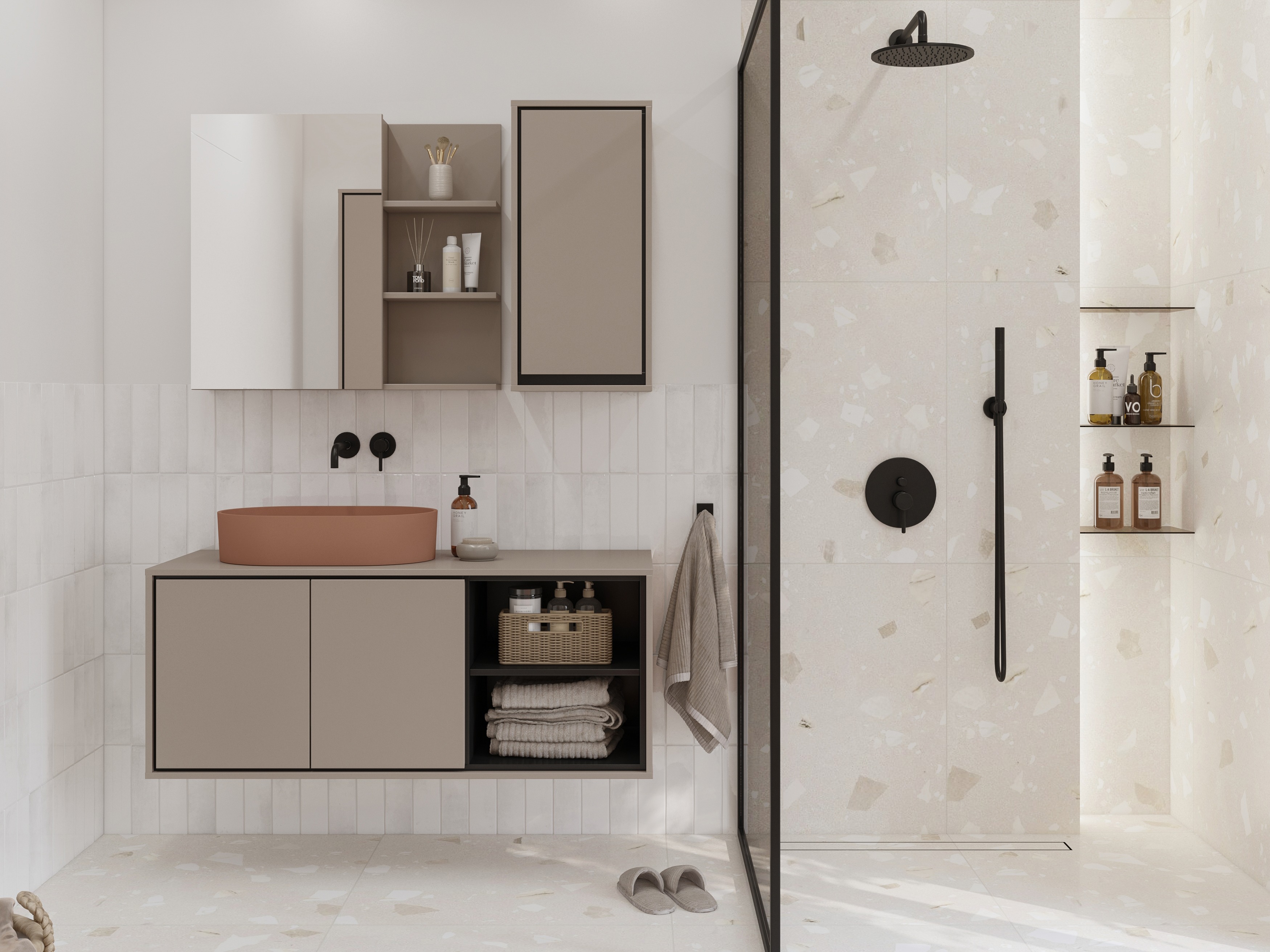 Armoire de salle de bain murale Tecavu 100 (Congo)