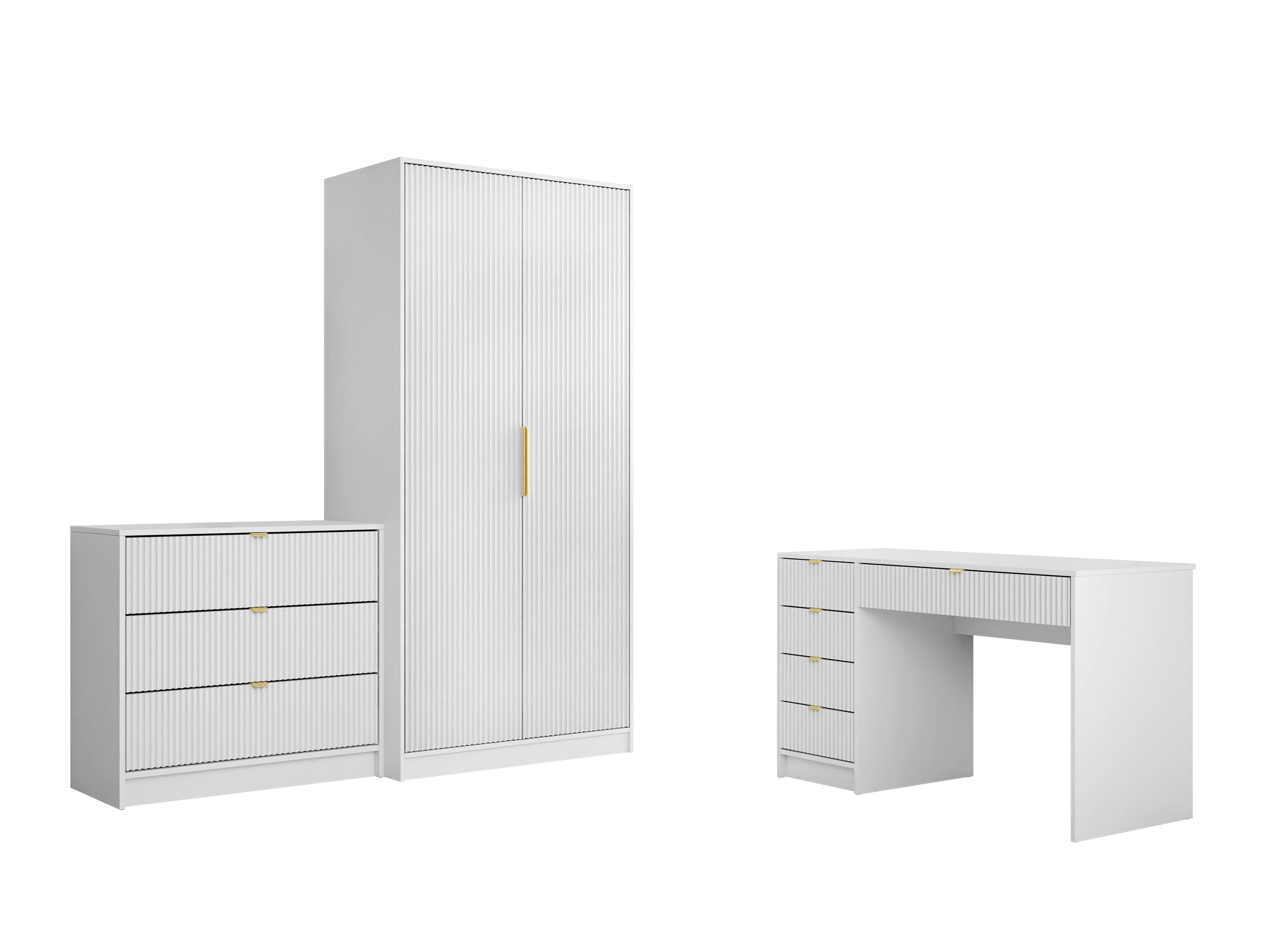 Ensemble de bureau à domicile Comfivo Larmire 123 (Blanc)