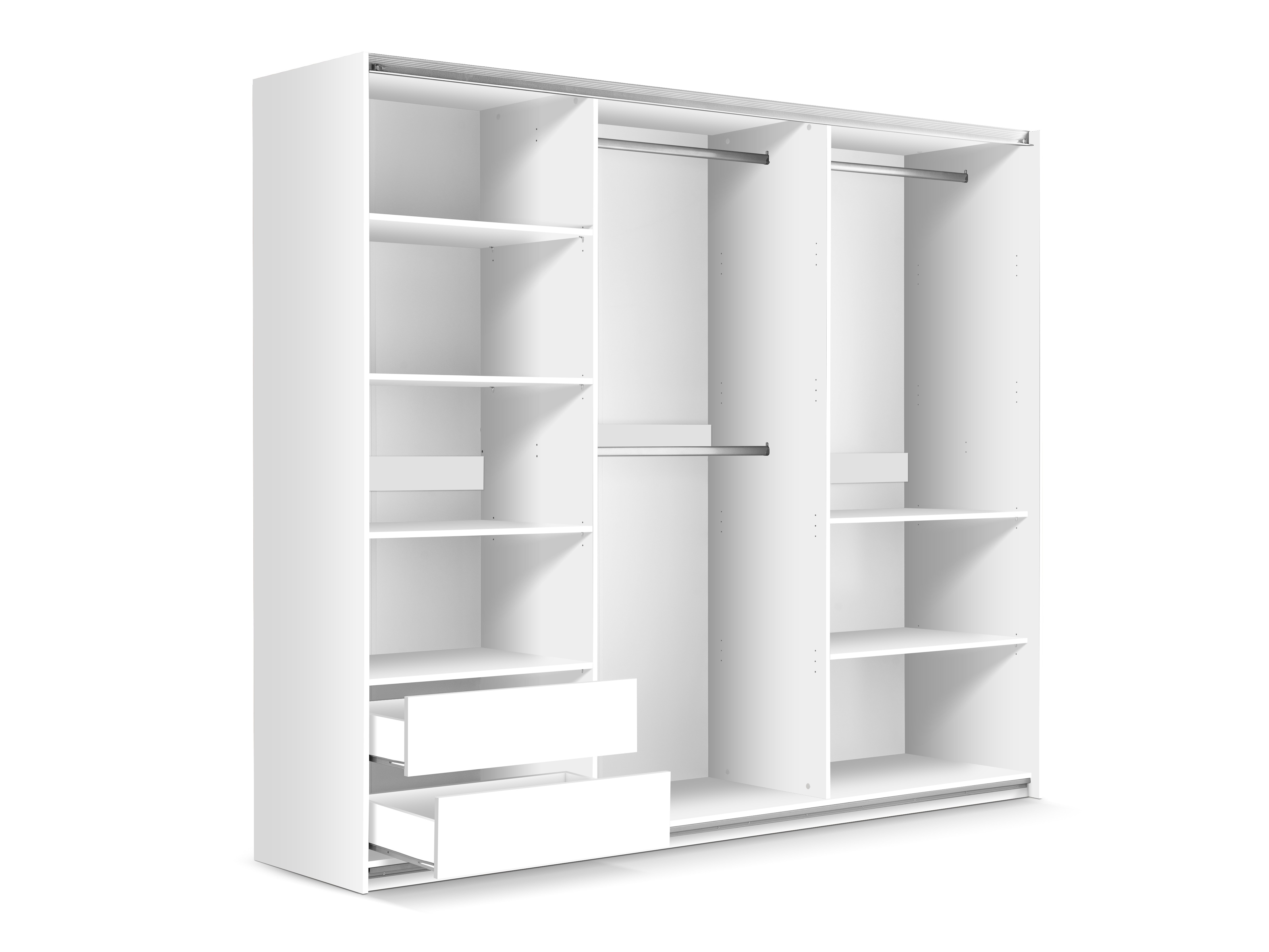 Armoire Honolulu 254 (Blanc + Chêne wotan)