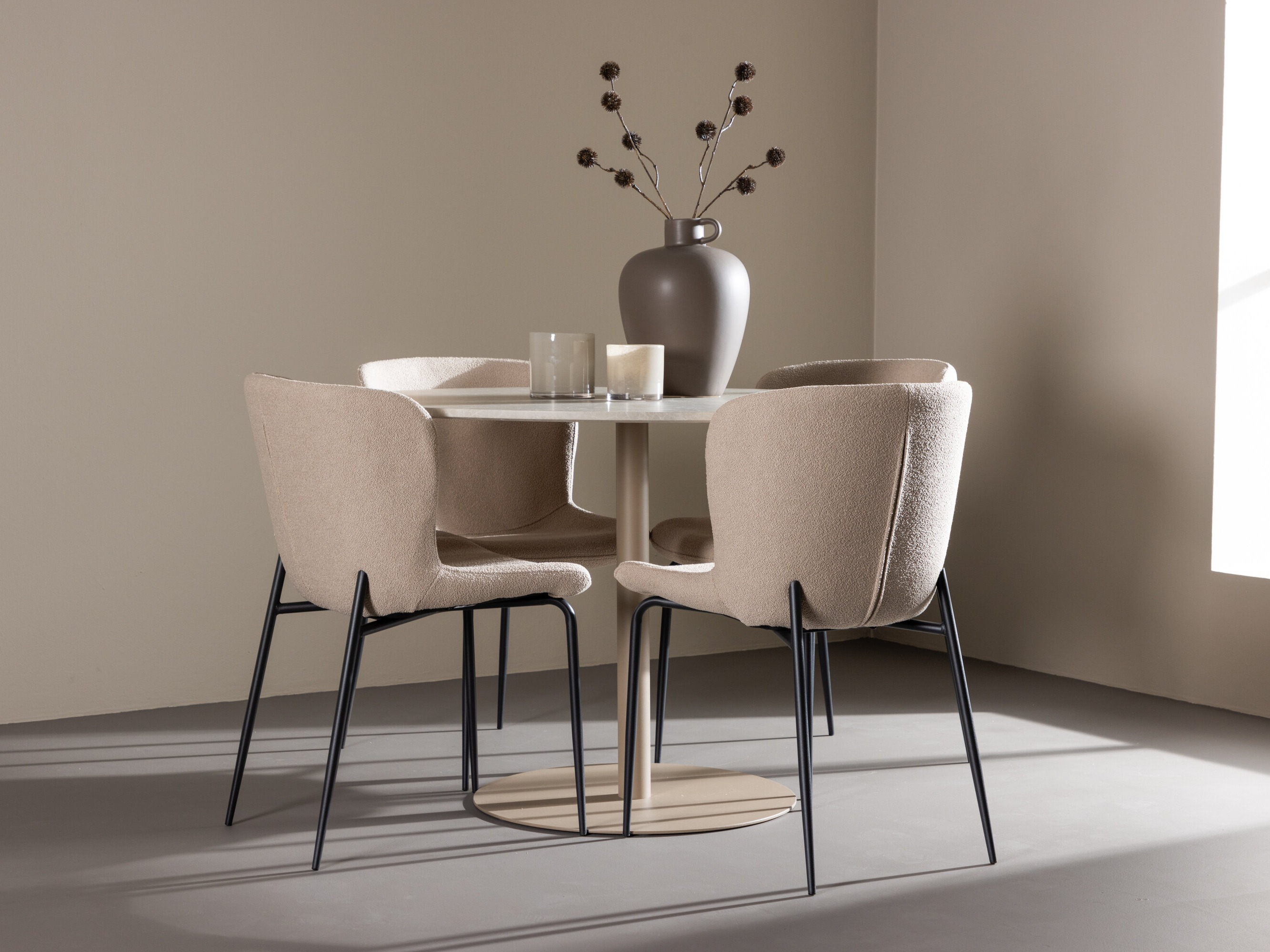 Salle à manger complète Dallas 4863 (Beige)