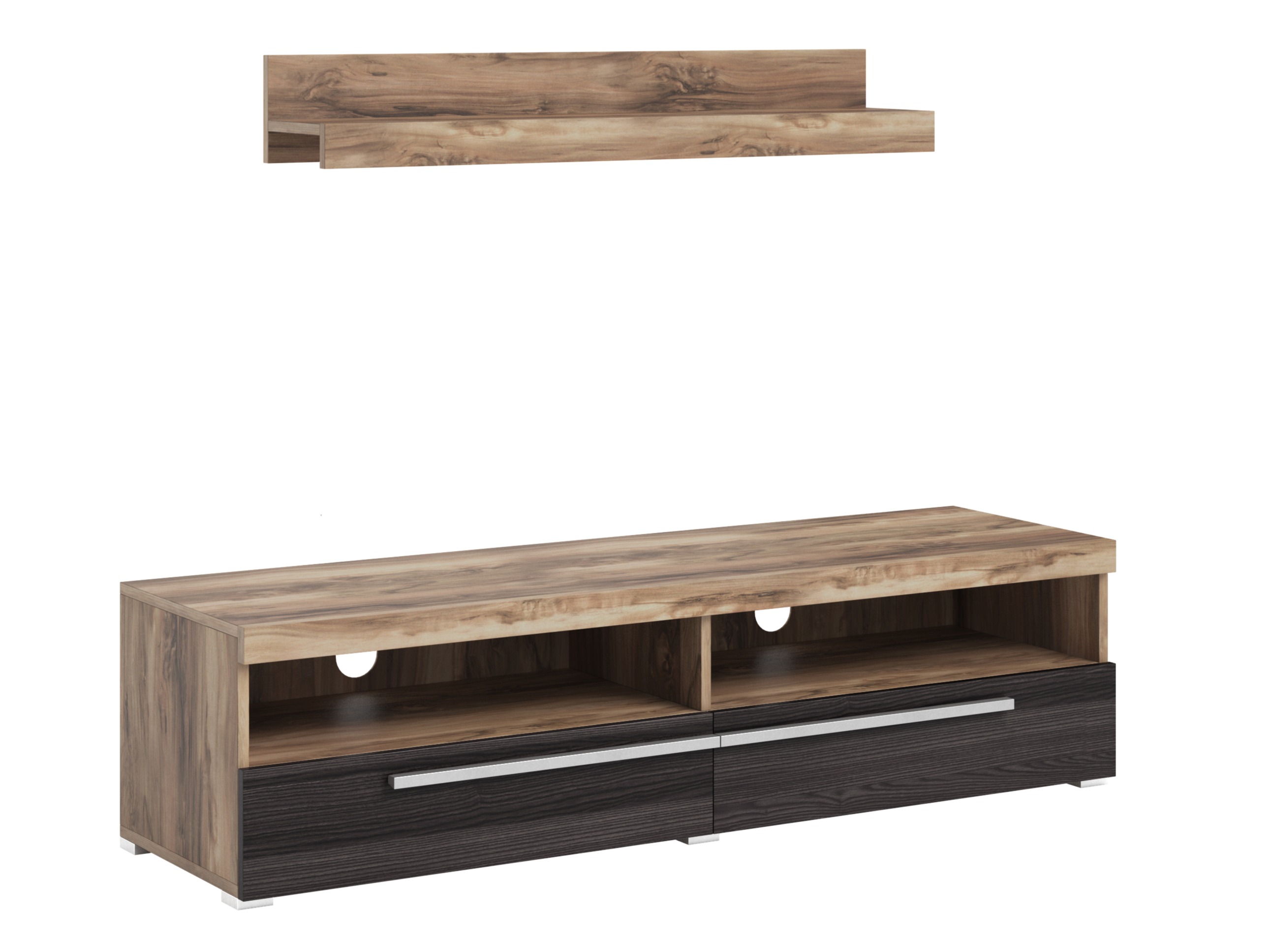 Meuble TV Austin 239 (Noix + Chêne foncé)
