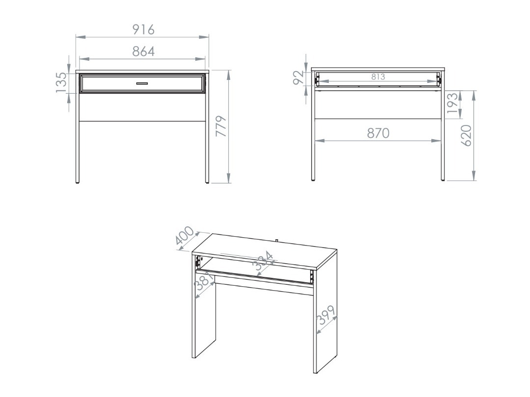 Coiffeuse Avibale 105
