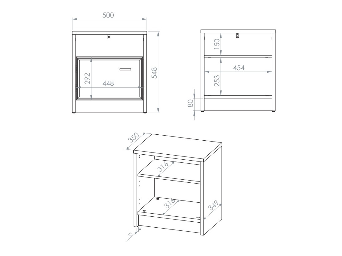 Table de chevet Avibale 106