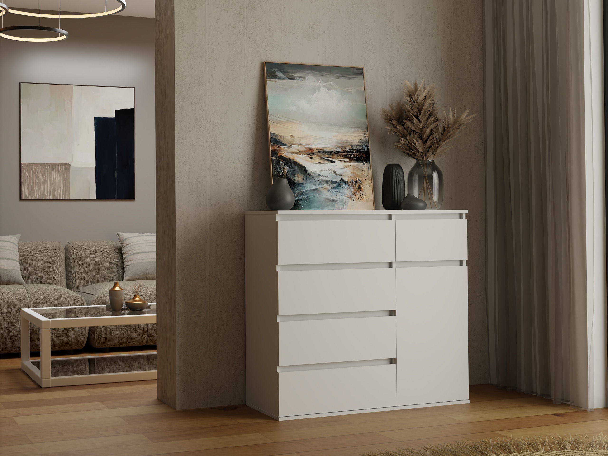 Commode Elbvelu 136 (Blanc)