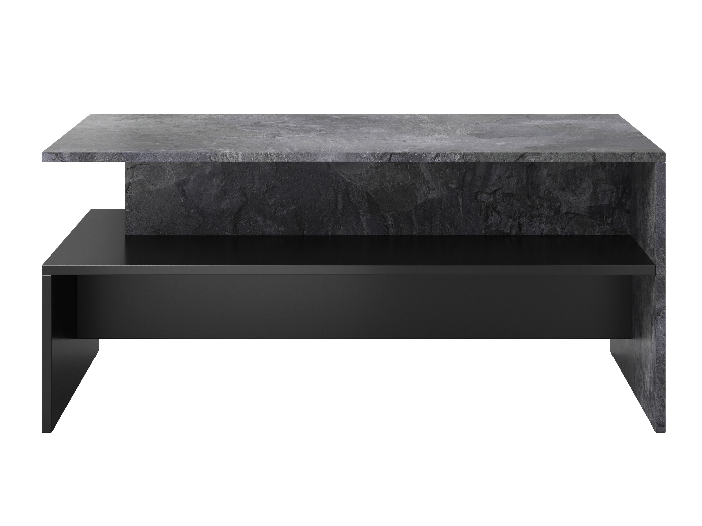 Table basse Serodeu 103 (Béton foncé + Noir)