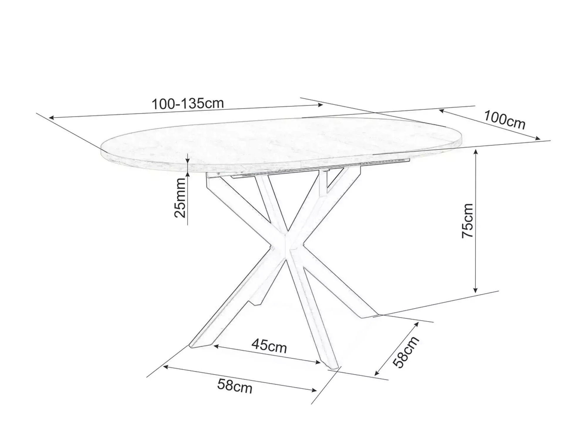 Table Detroit 792 (Marbre blanc)