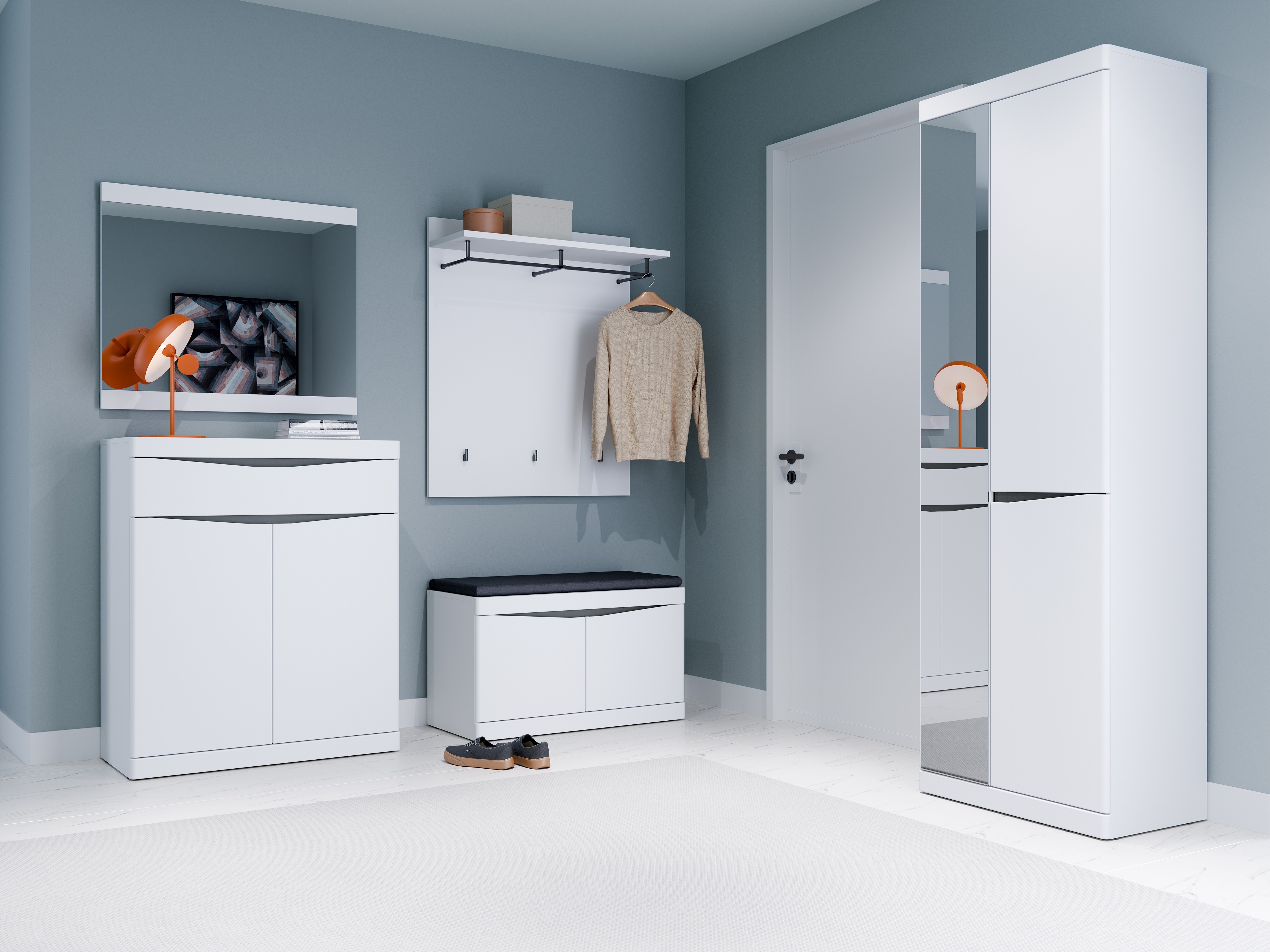 Meuble d'entrée Venlori 119 (Blanc)