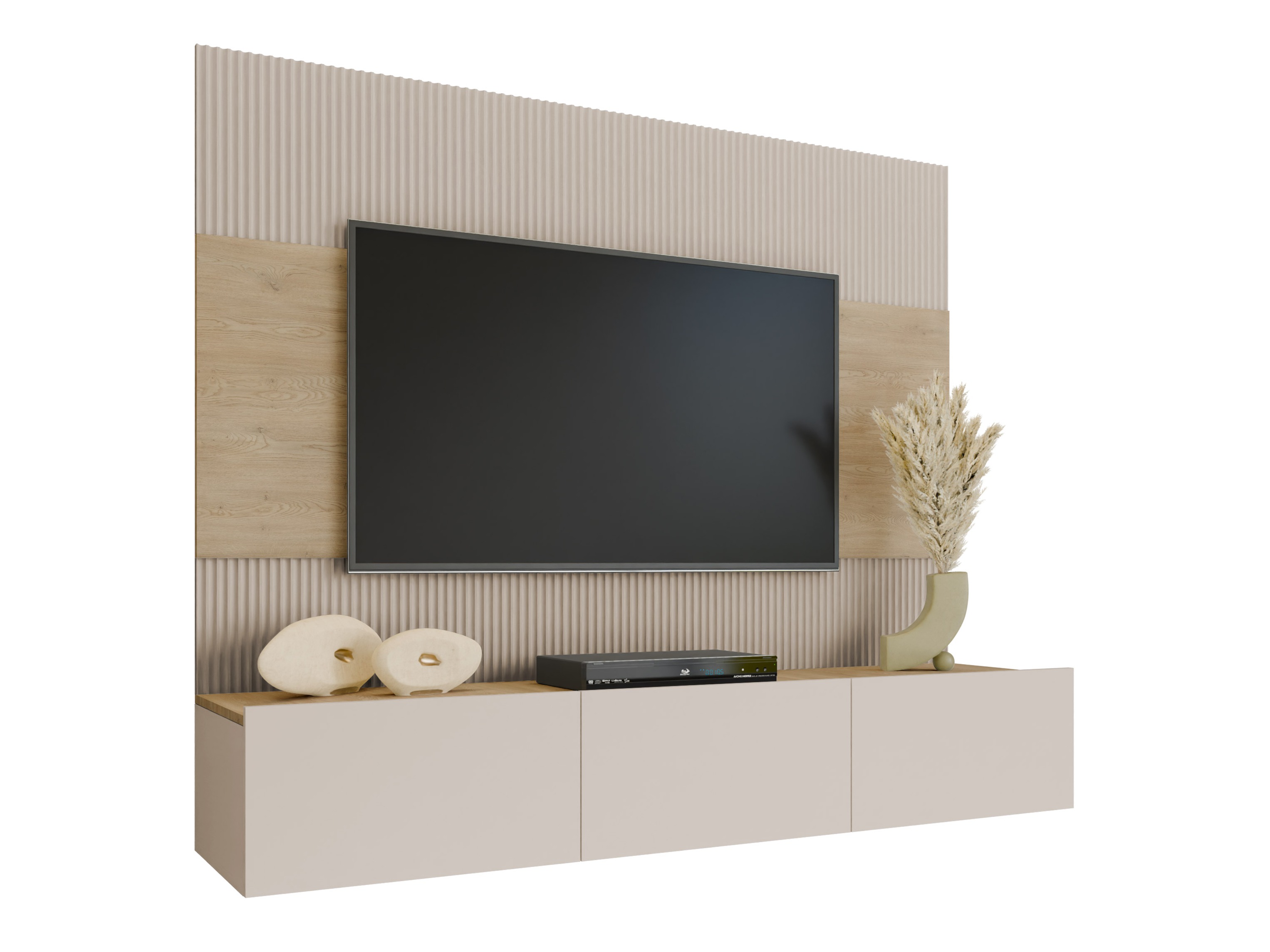 Ensemble de salon Comfivo Salix (Beige + Chêne Cremona)