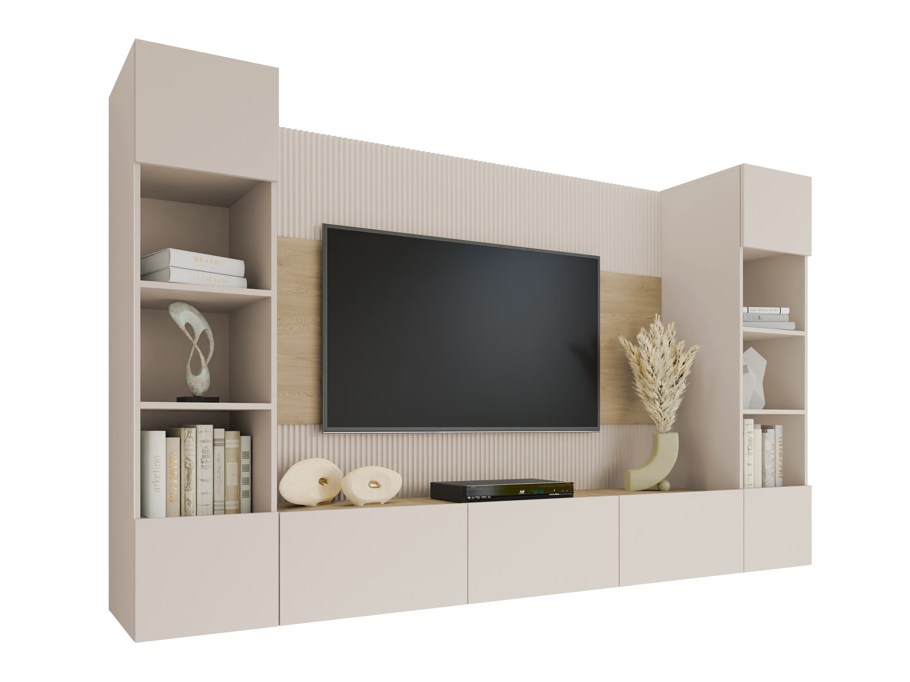 Ensemble de salon Comfivo Salix I (Beige + Chêne Cremona)