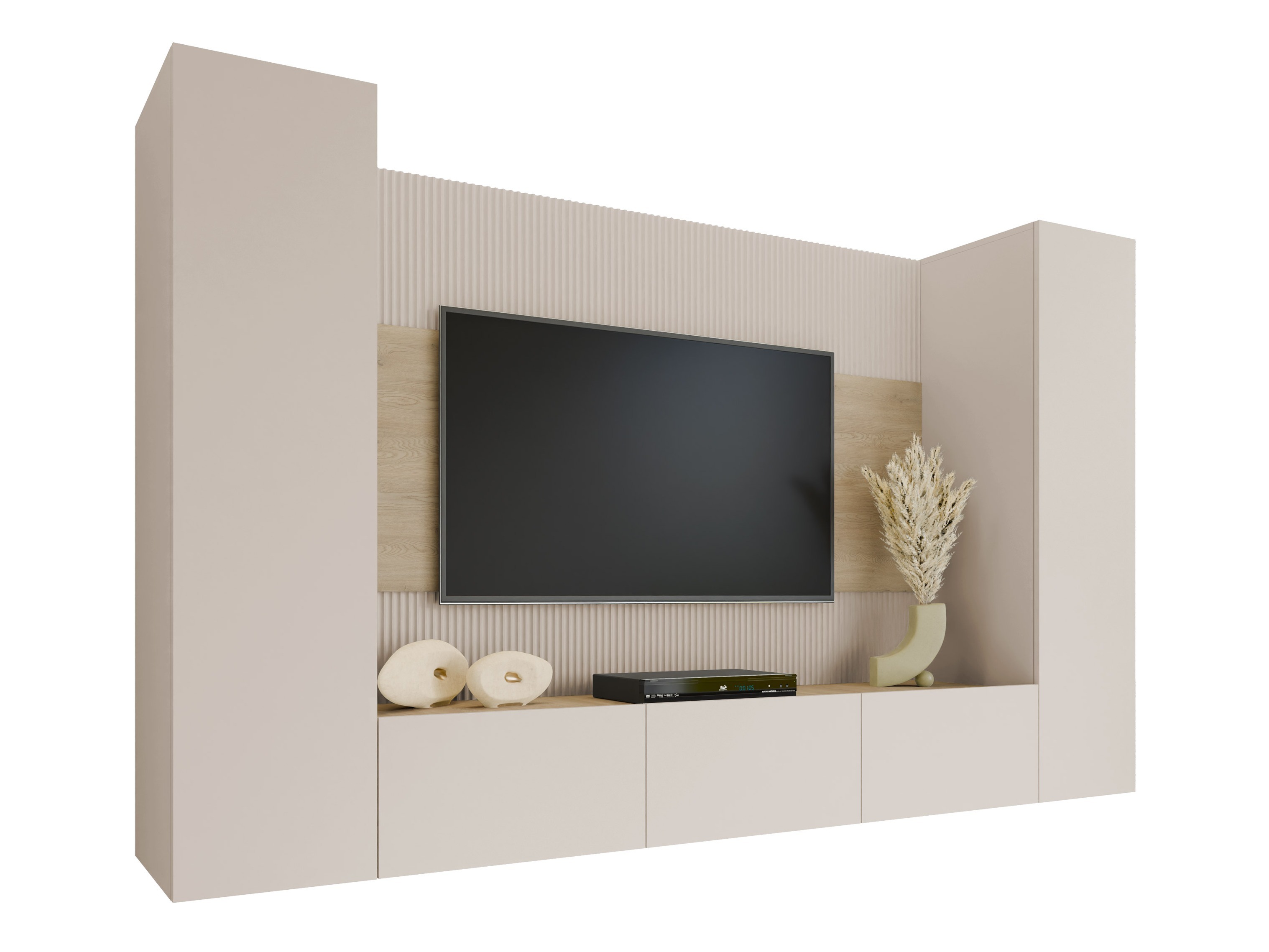 Ensemble de salon Comfivo Salix V (Beige + Chêne)