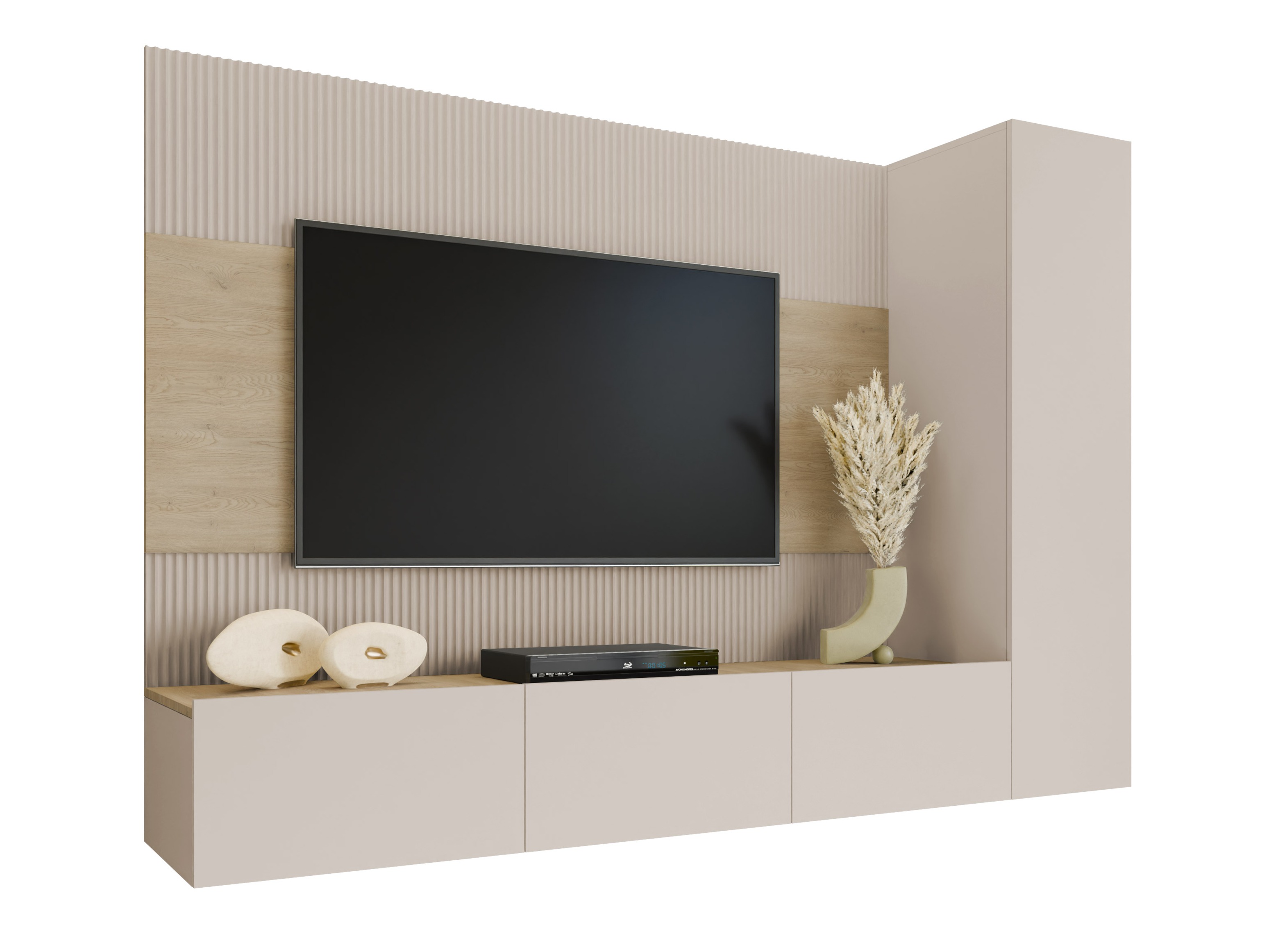 Ensemble de salon Comfivo Salix VI (Beige + Chêne)