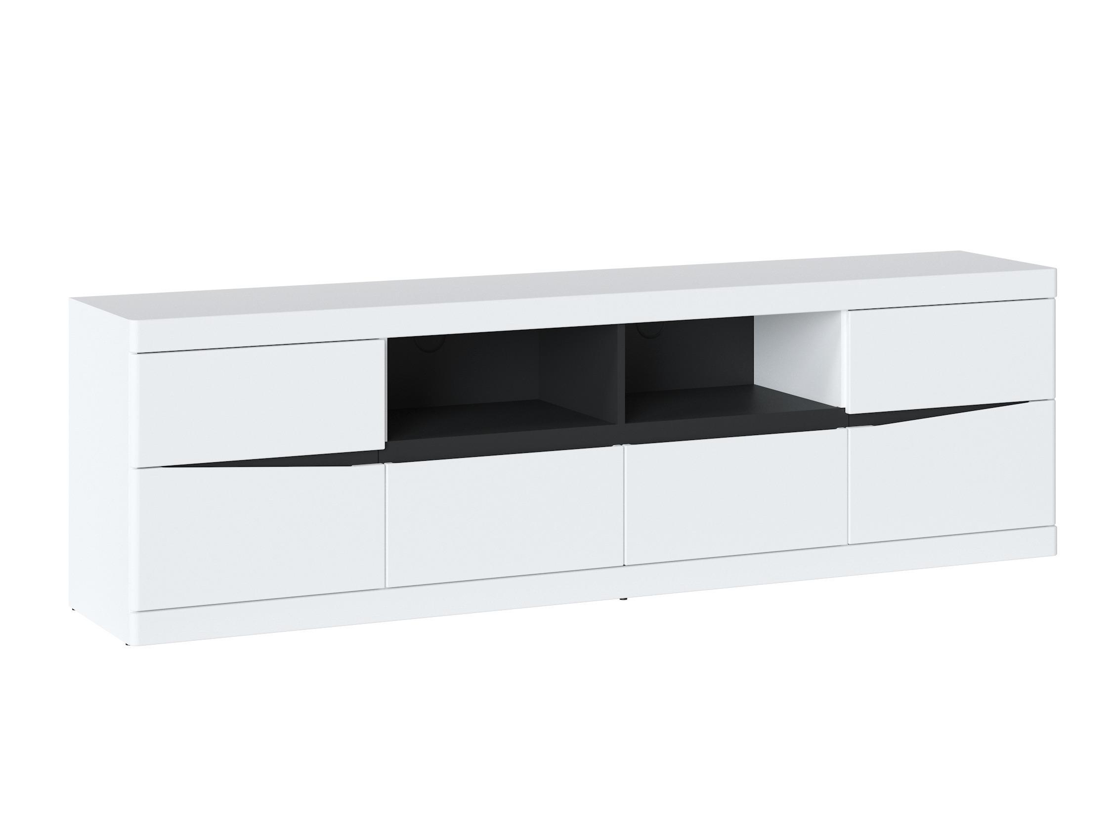 Meuble TV Venlori 122 (Blanc + Graphite)