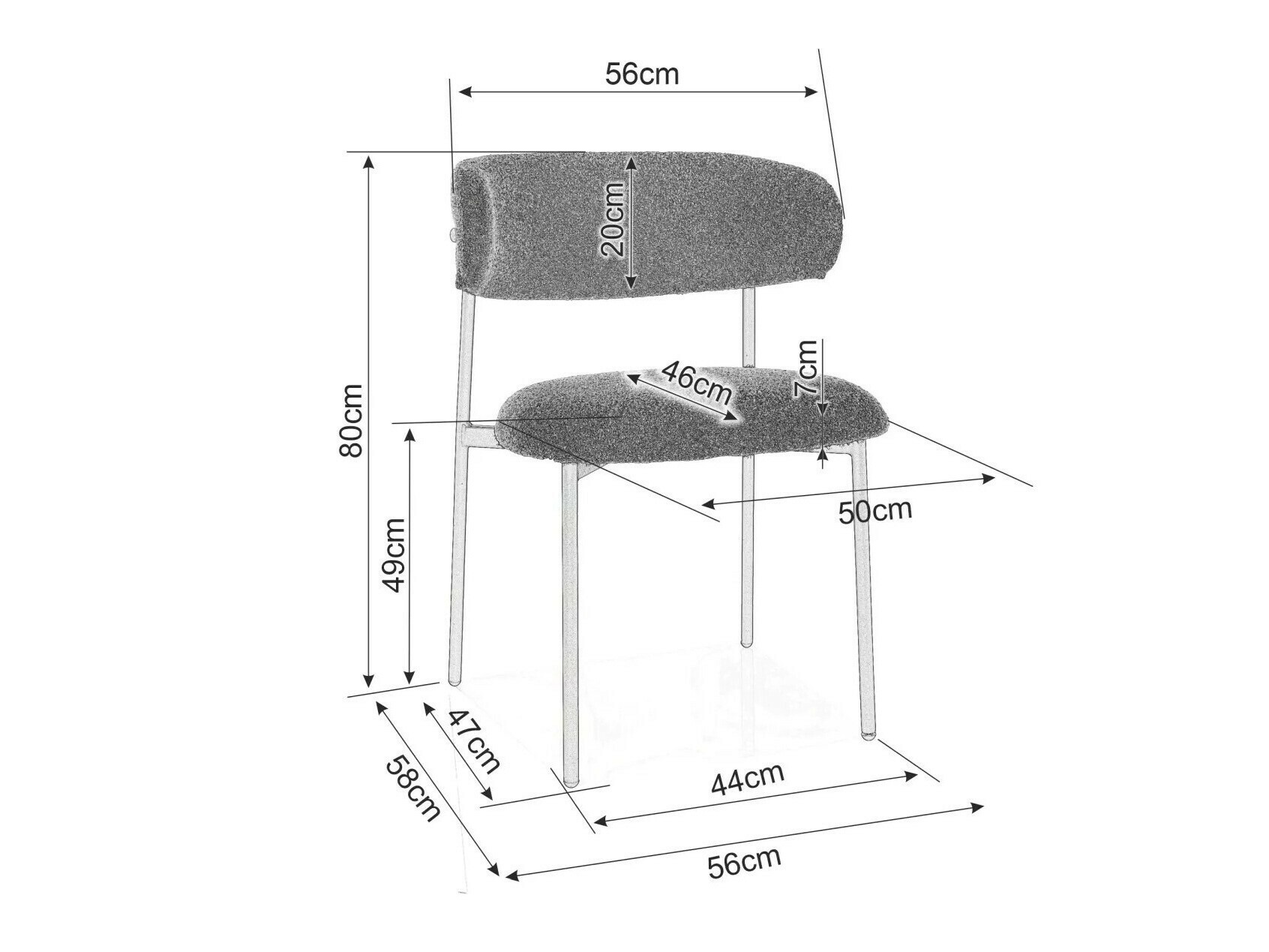 Chaise Detroit 802 (Vert foncé + Doré)