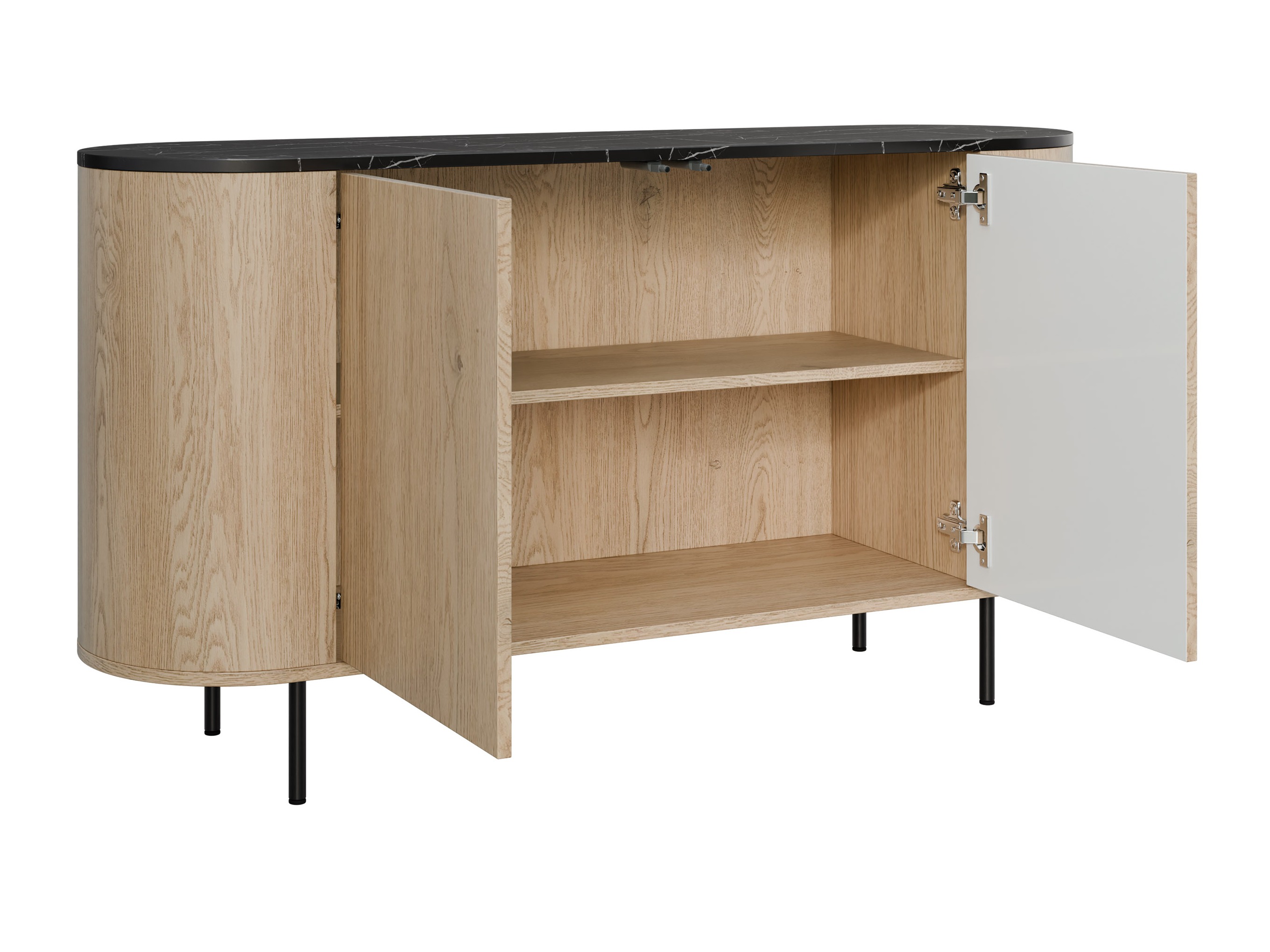 Ensemble de salon Comfivo Livtena (Marbre blanc + Doré)