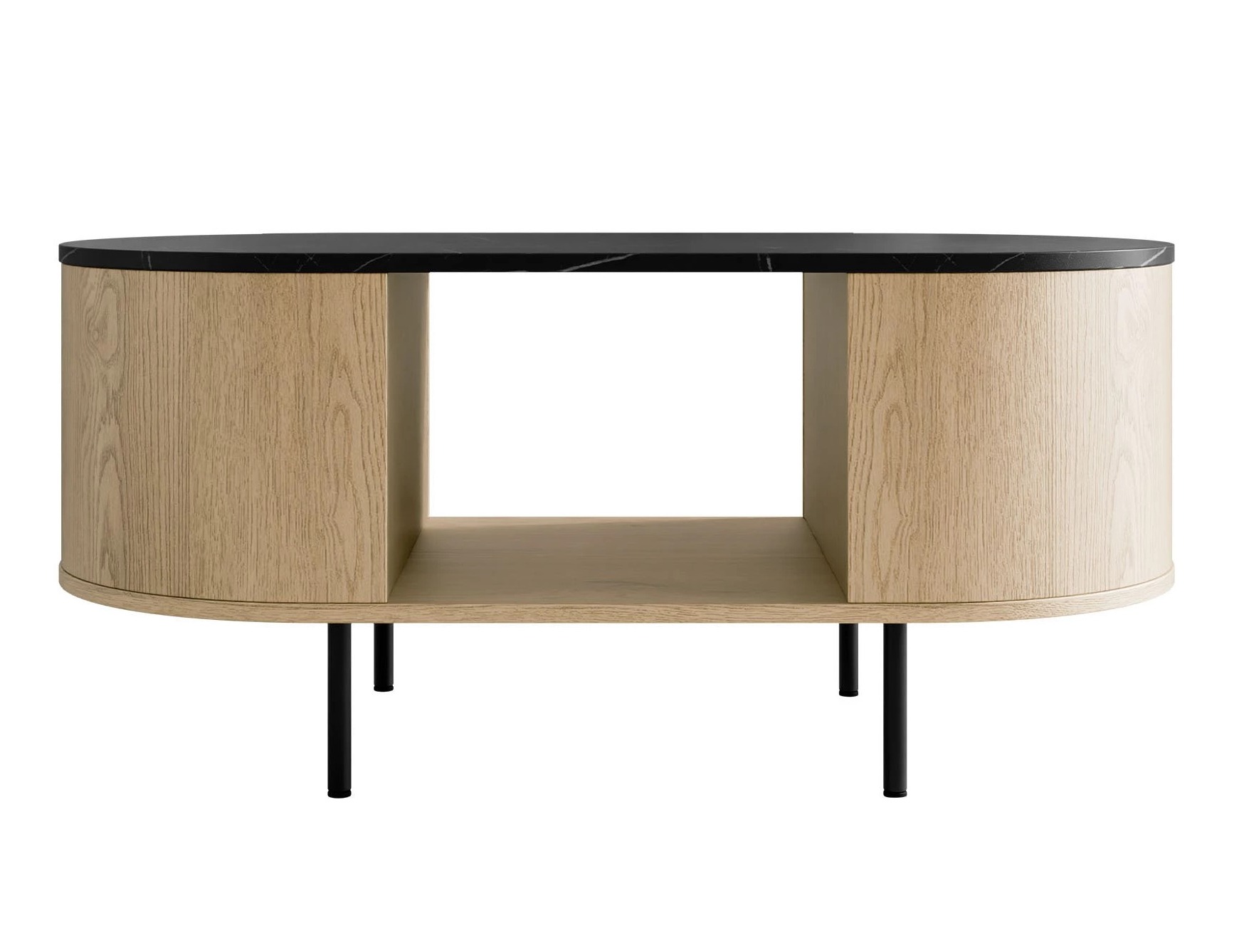 Ensemble de salon Comfivo Livtena (Marbre noir + Noir)