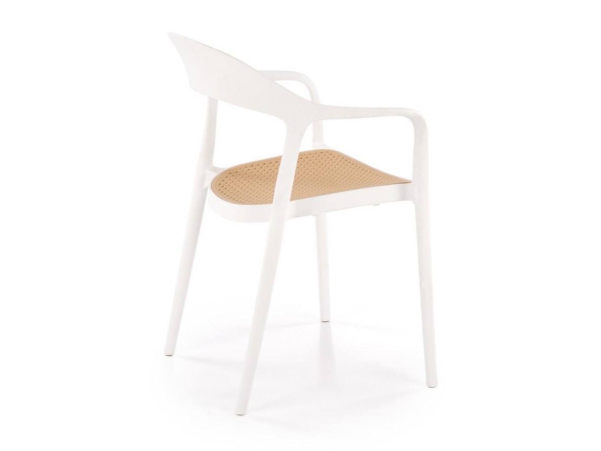 Chaise Houston 1673 (Blanc + Brun clair)